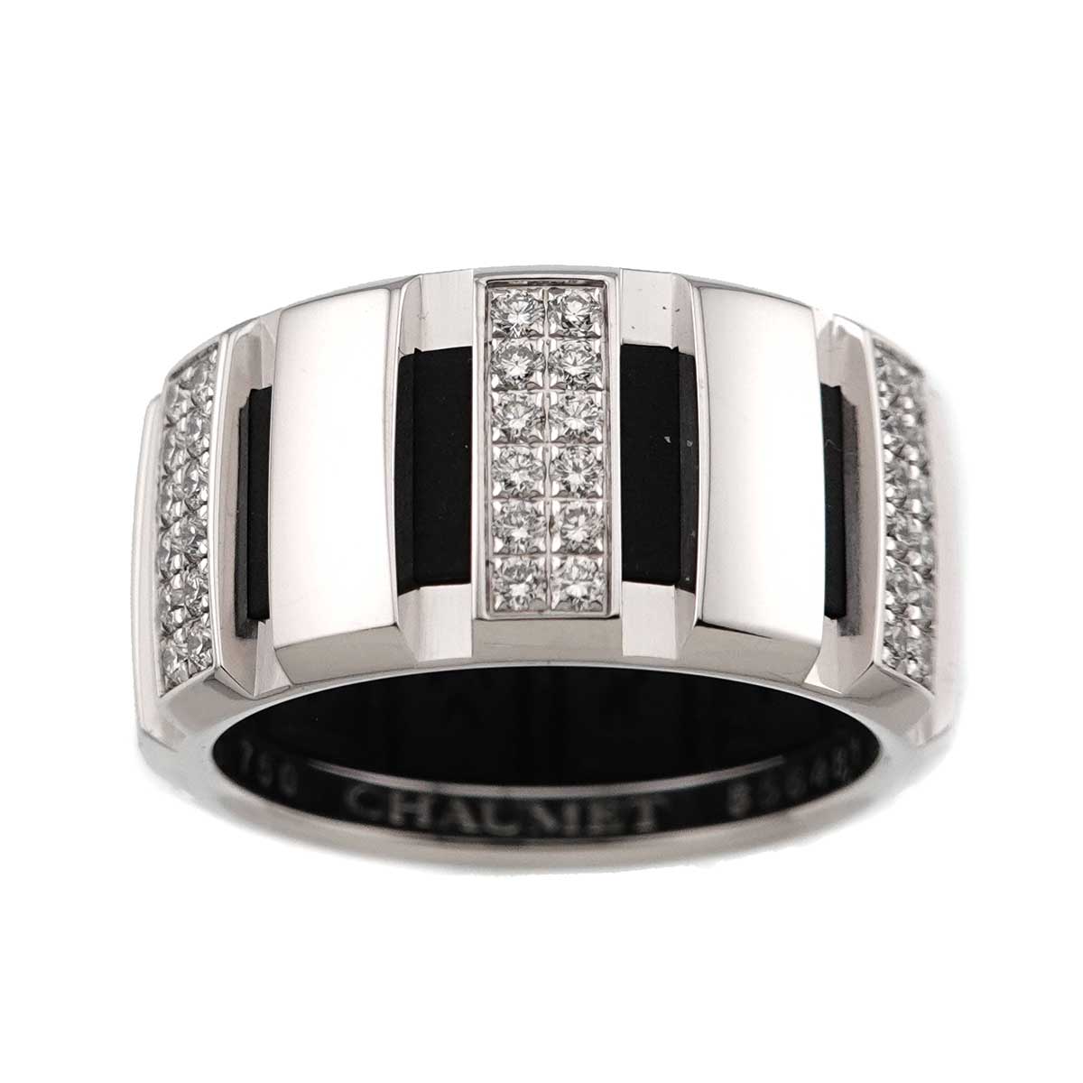 Classone Diamond Ring 18K K18 WG 750 Rubber Size52 5.75-6(US)