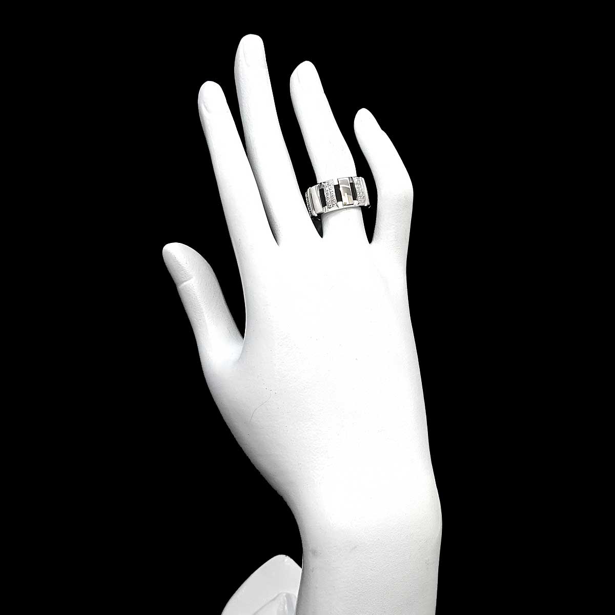 Classone Diamond Ring 18K K18 WG 750 Rubber Size52 5.75-6(US)