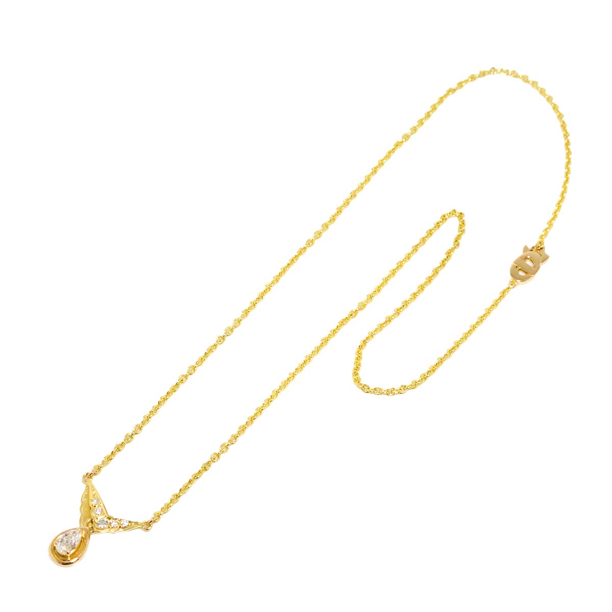 Diamond 0.33/0.09ct Necklace 18K Yellow Gold 750