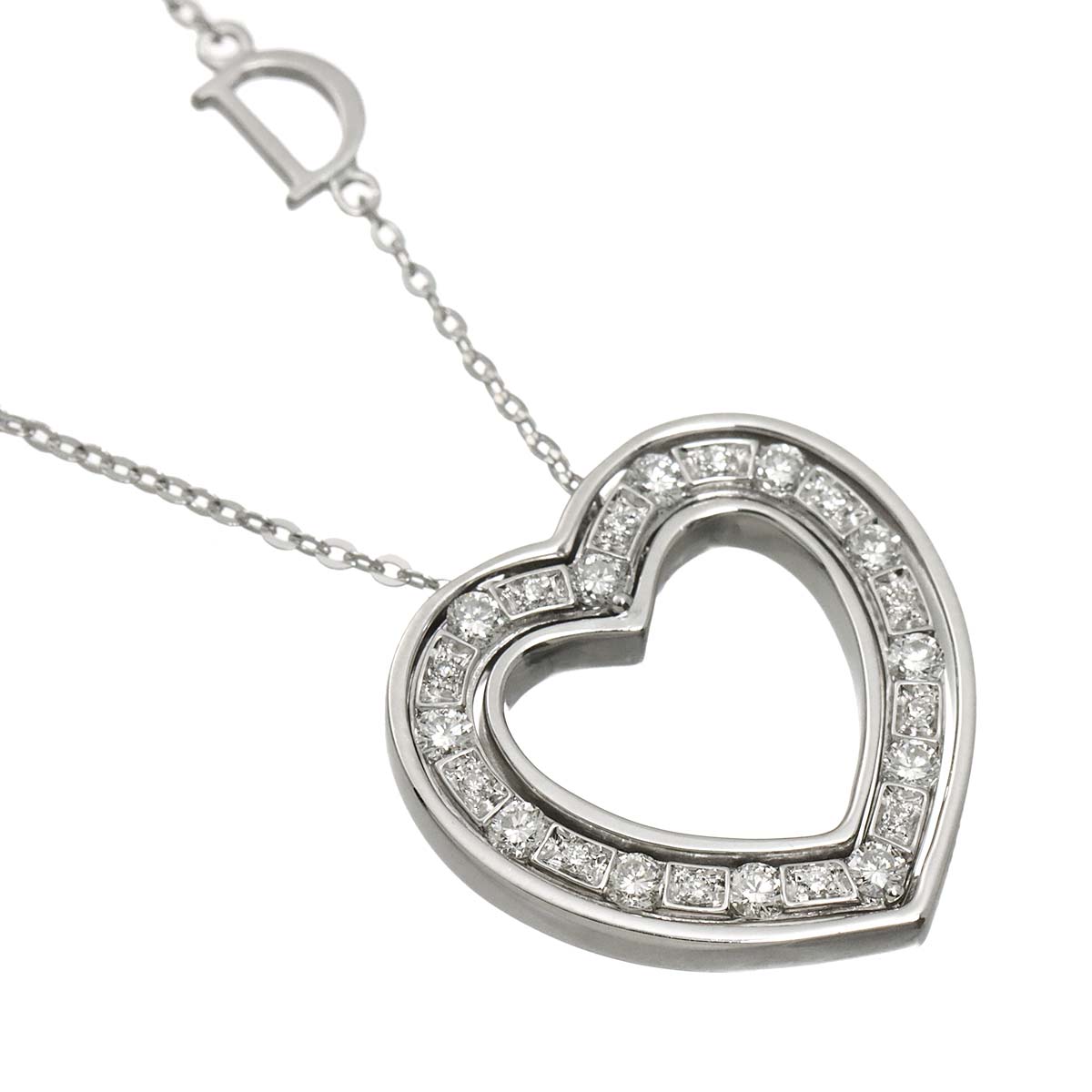 Belle Epoque Diamond Heart Necklace 18K WG 750 90316812
