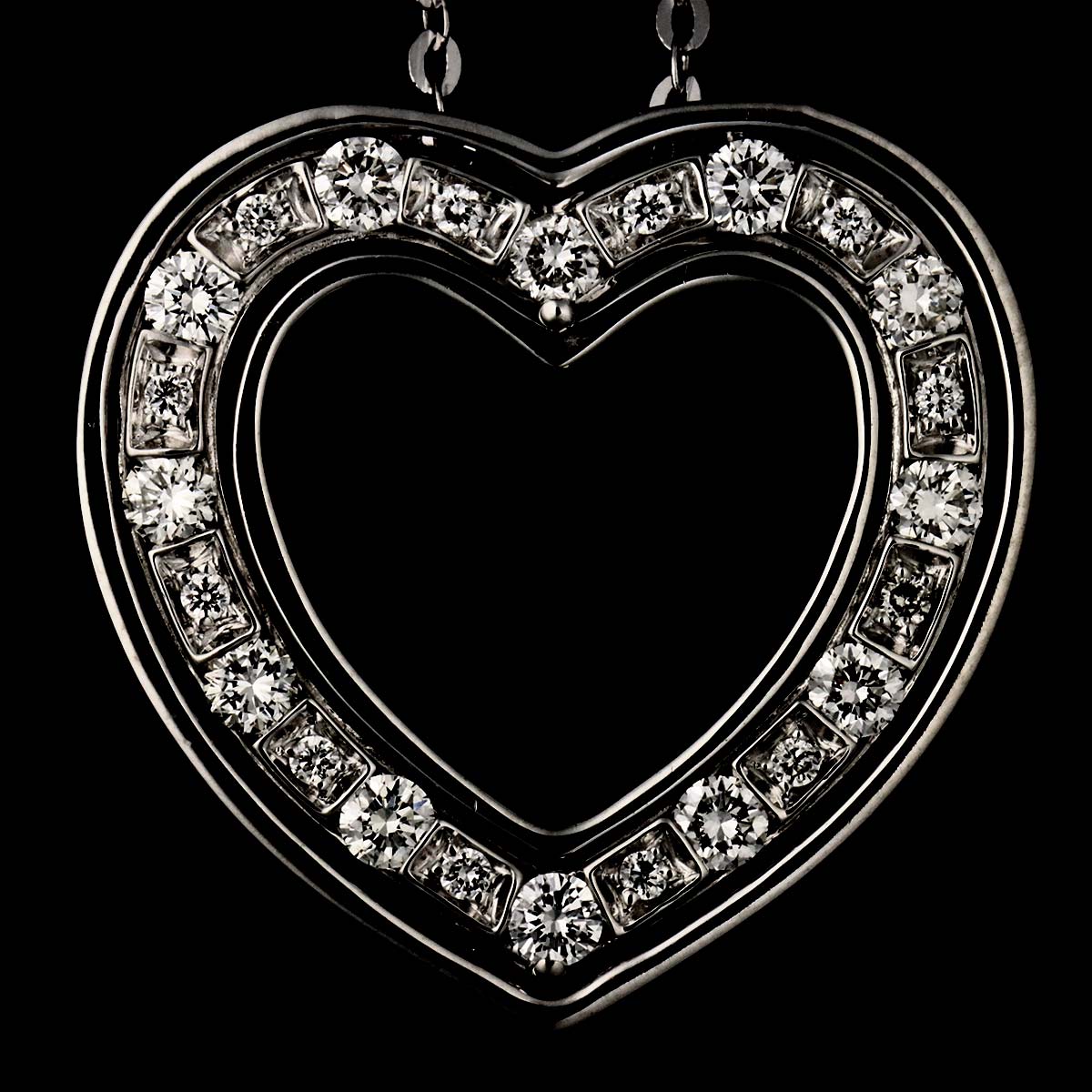 Belle Epoque Diamond Heart Necklace 18K WG 750 90316812