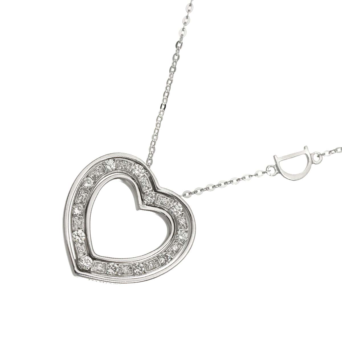 Belle Epoque Diamond Heart Necklace 18K WG 750 90316812