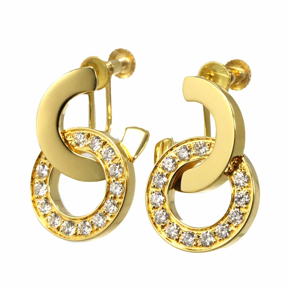 Diamond Earrings 18K YG 750