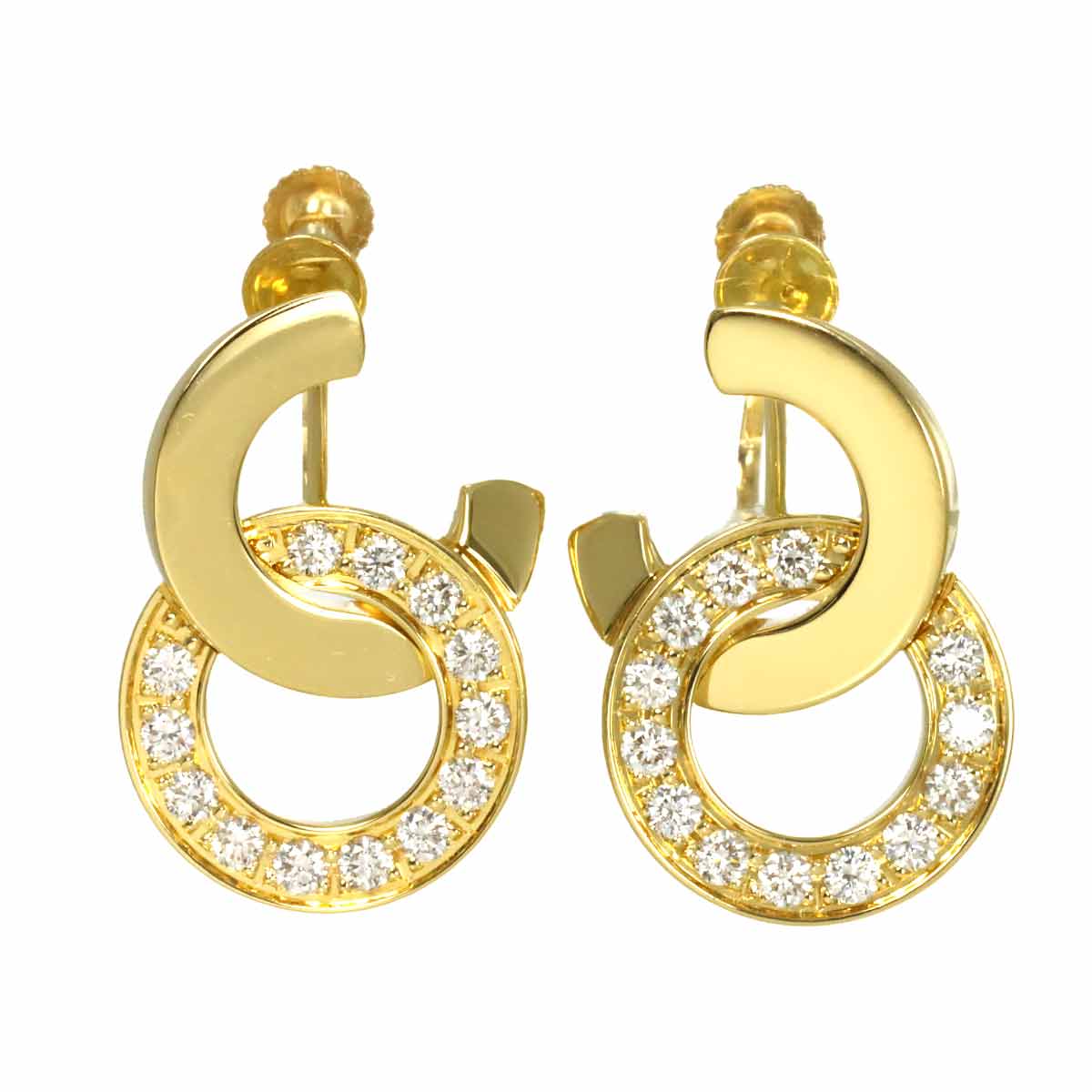 Diamond Earrings 18K YG 750