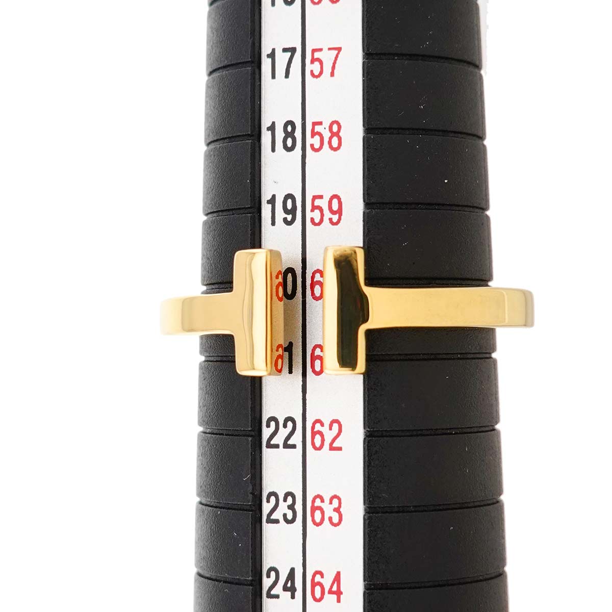 T Square Ring 18K YG Yellow Gold 750 size9.5(US)