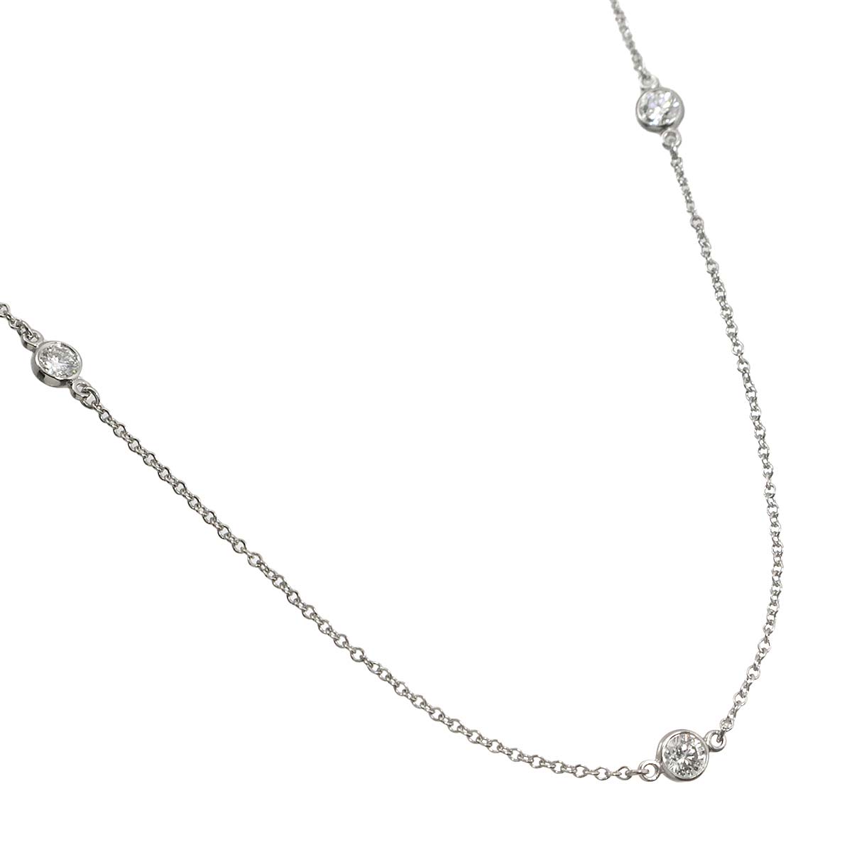 By The Yard Diamond 3P Necklace Platinum