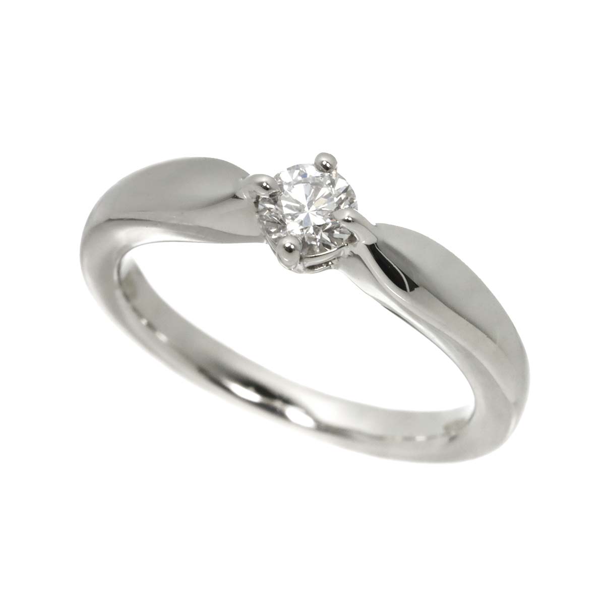 Diamond 0.19ct D/VS1/EX Ring Platinum size3.25(US)