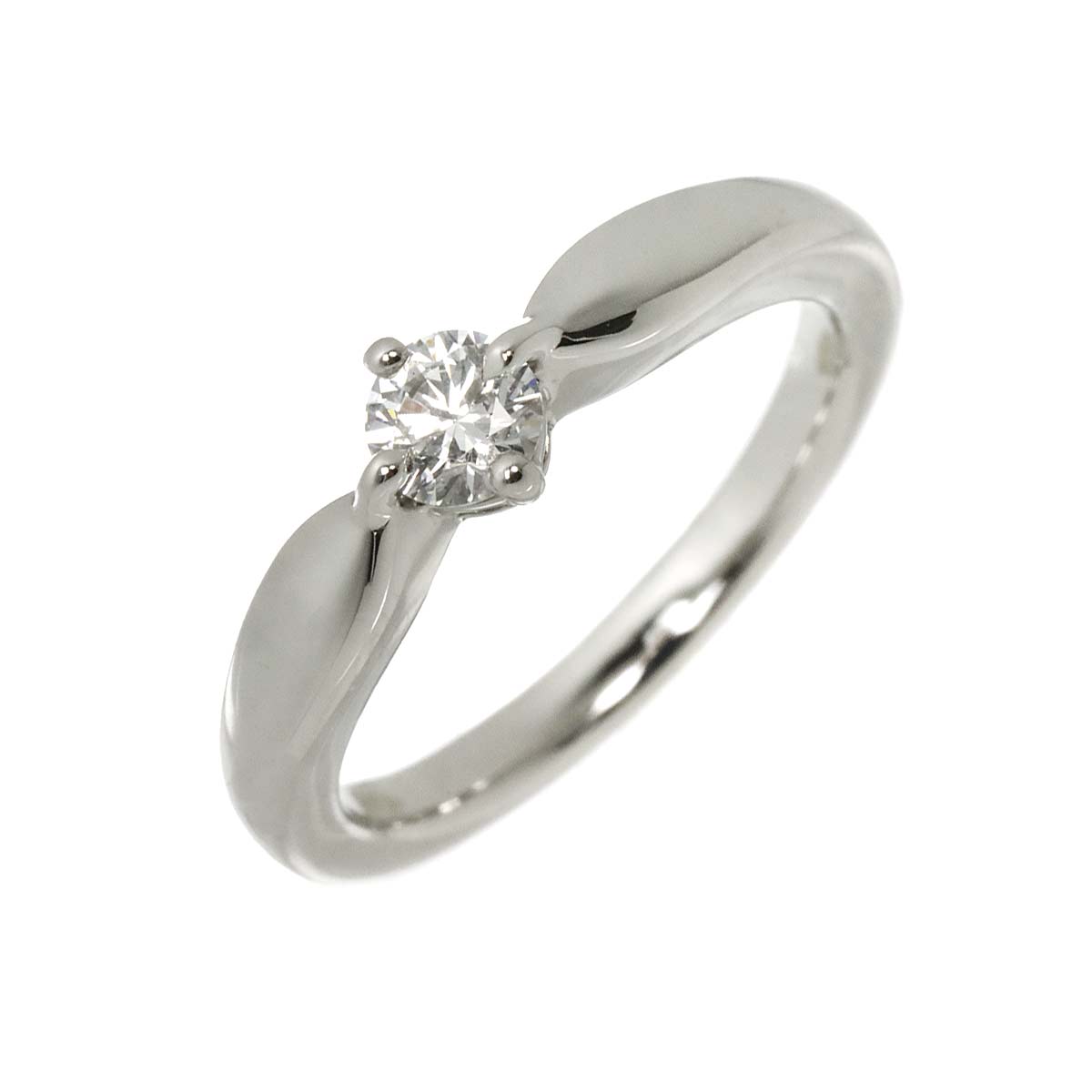 Diamond 0.19ct D/VS1/EX Ring Platinum size3.25(US)