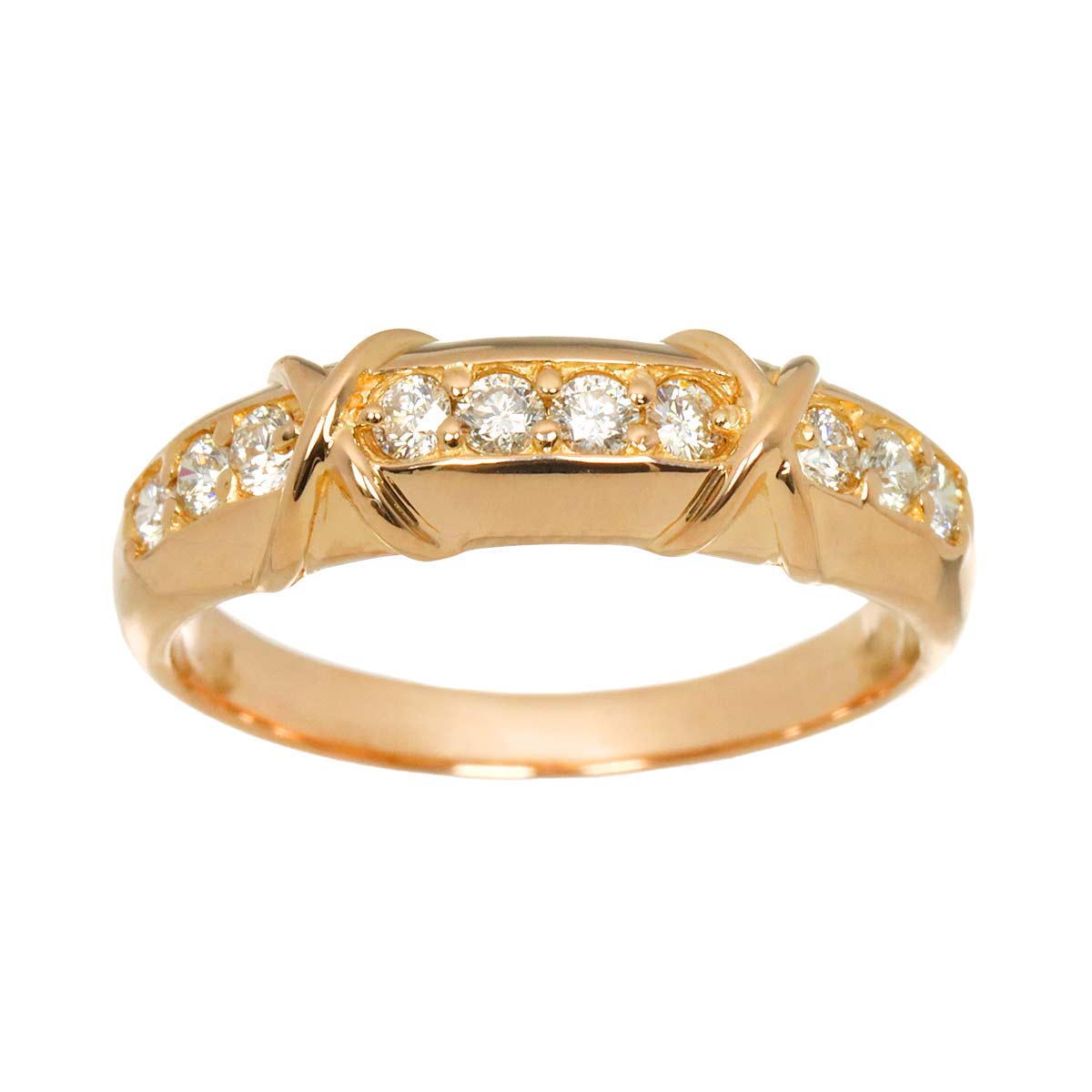 Diamond 0.30ct Ring 18K PG 750 Size5.25(US)