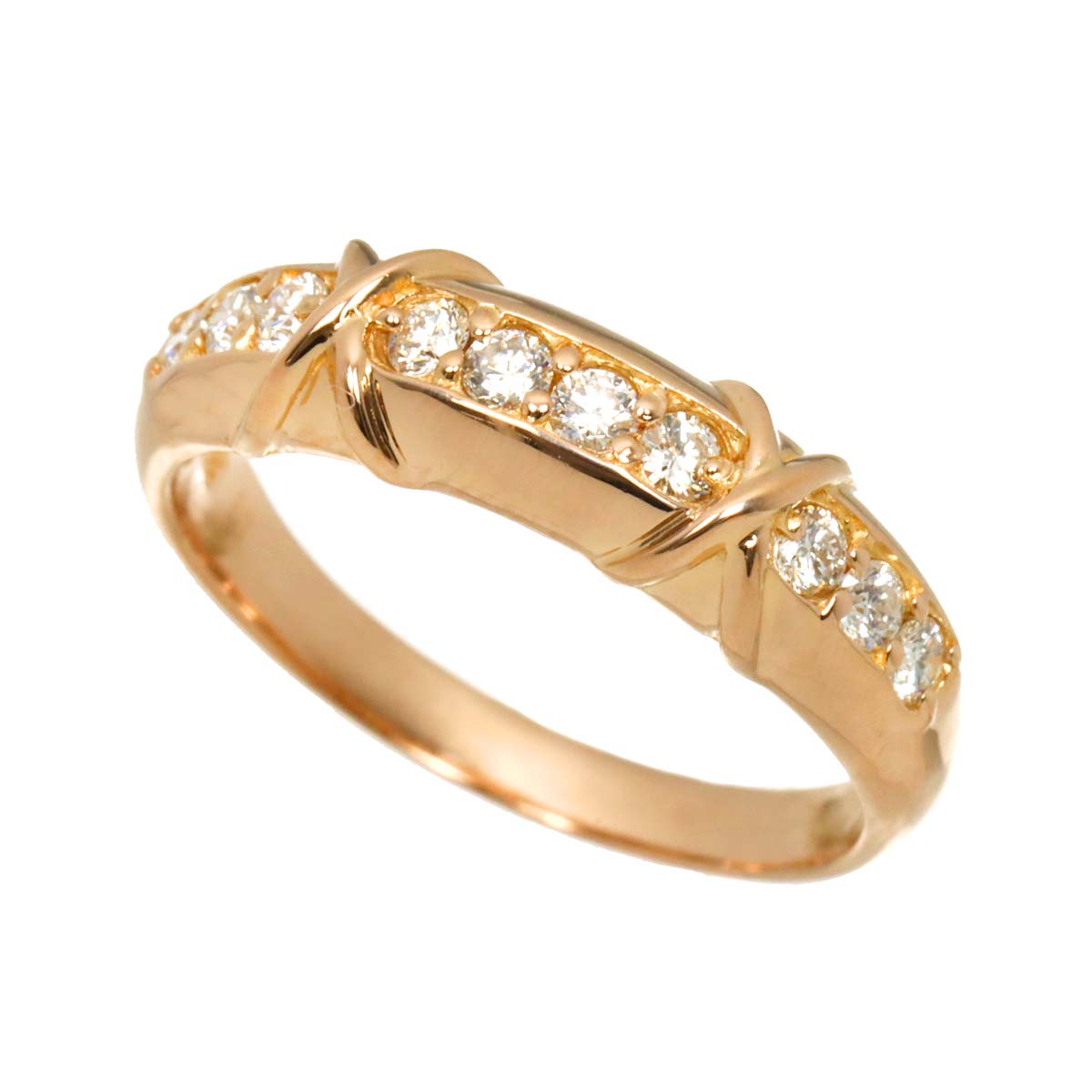 Diamond 0.30ct Ring 18K PG 750 Size5.25(US)