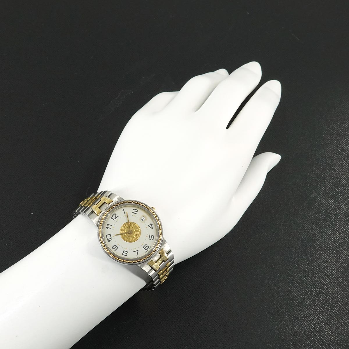 Sellier Vintage Quartz Date White Dial Boys Watch