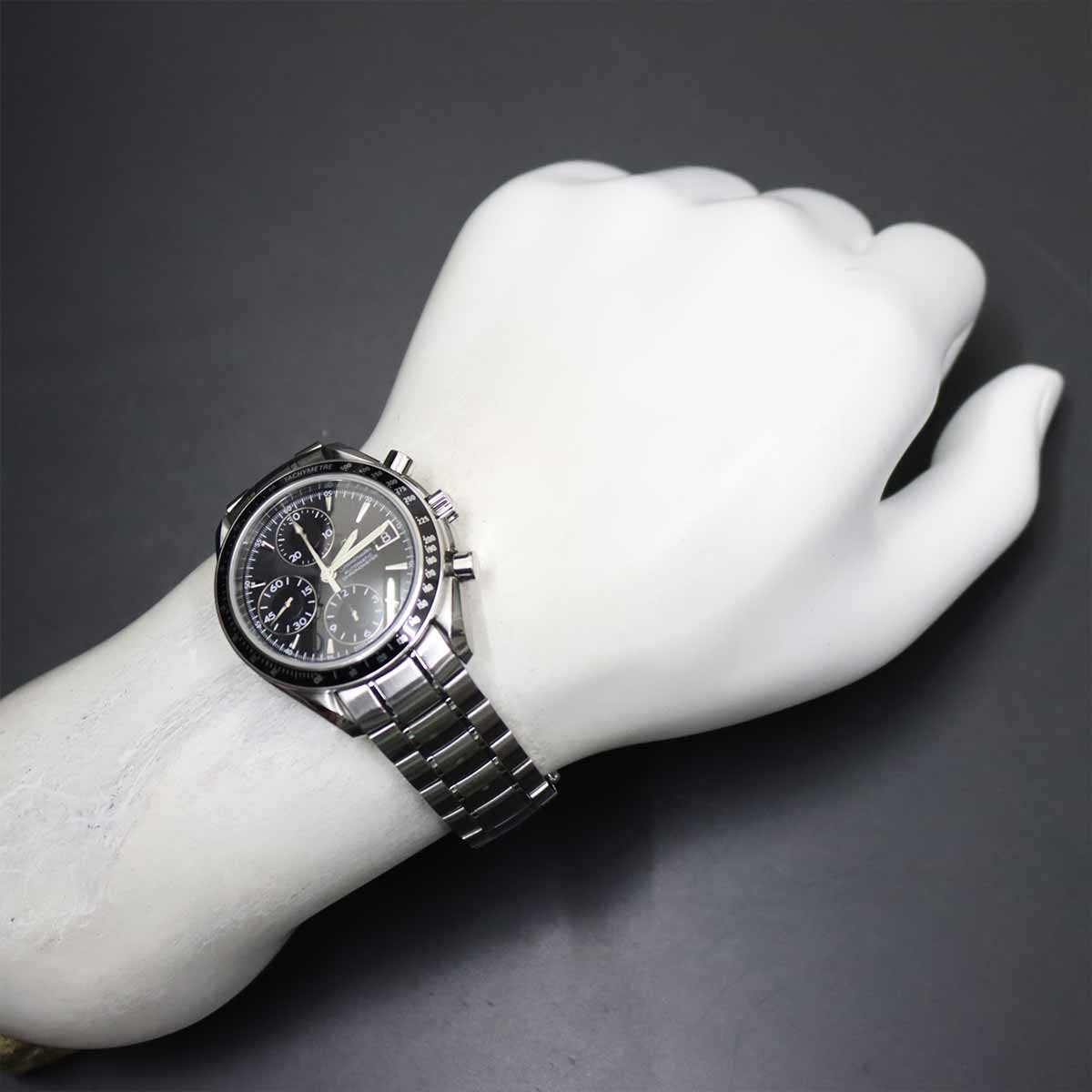 Speedmaster Date 3210 50 Chronograph Automatic Black Dial Mens