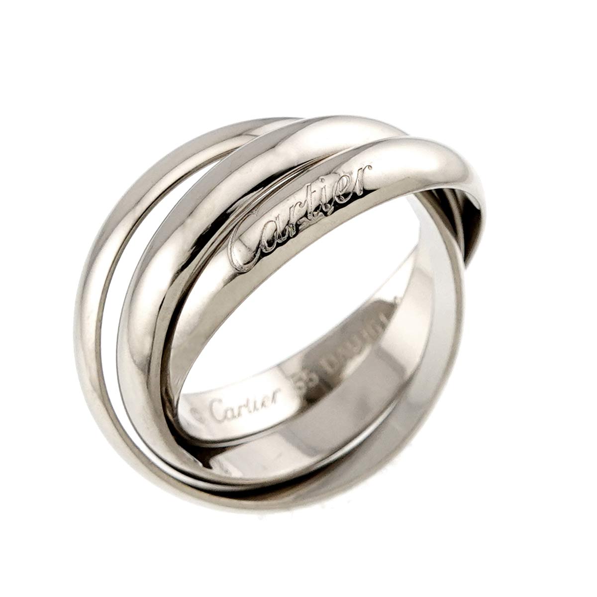 Trinity Ring MM K18 White Gold 750 size55 6.75-7.25(US)