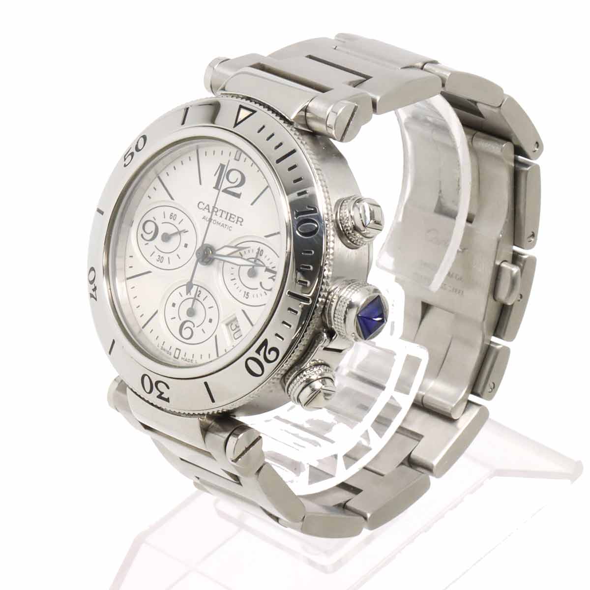 Pasha Seatimer Chronograph W31089M7 Automatic Silver Dial