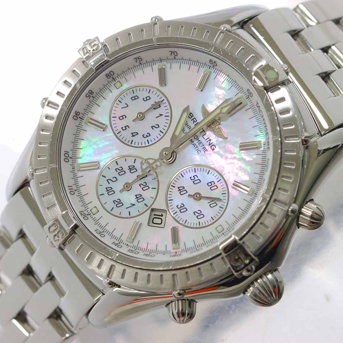 Shadow Flyback A35312 Chronograph Date White Shell Dial