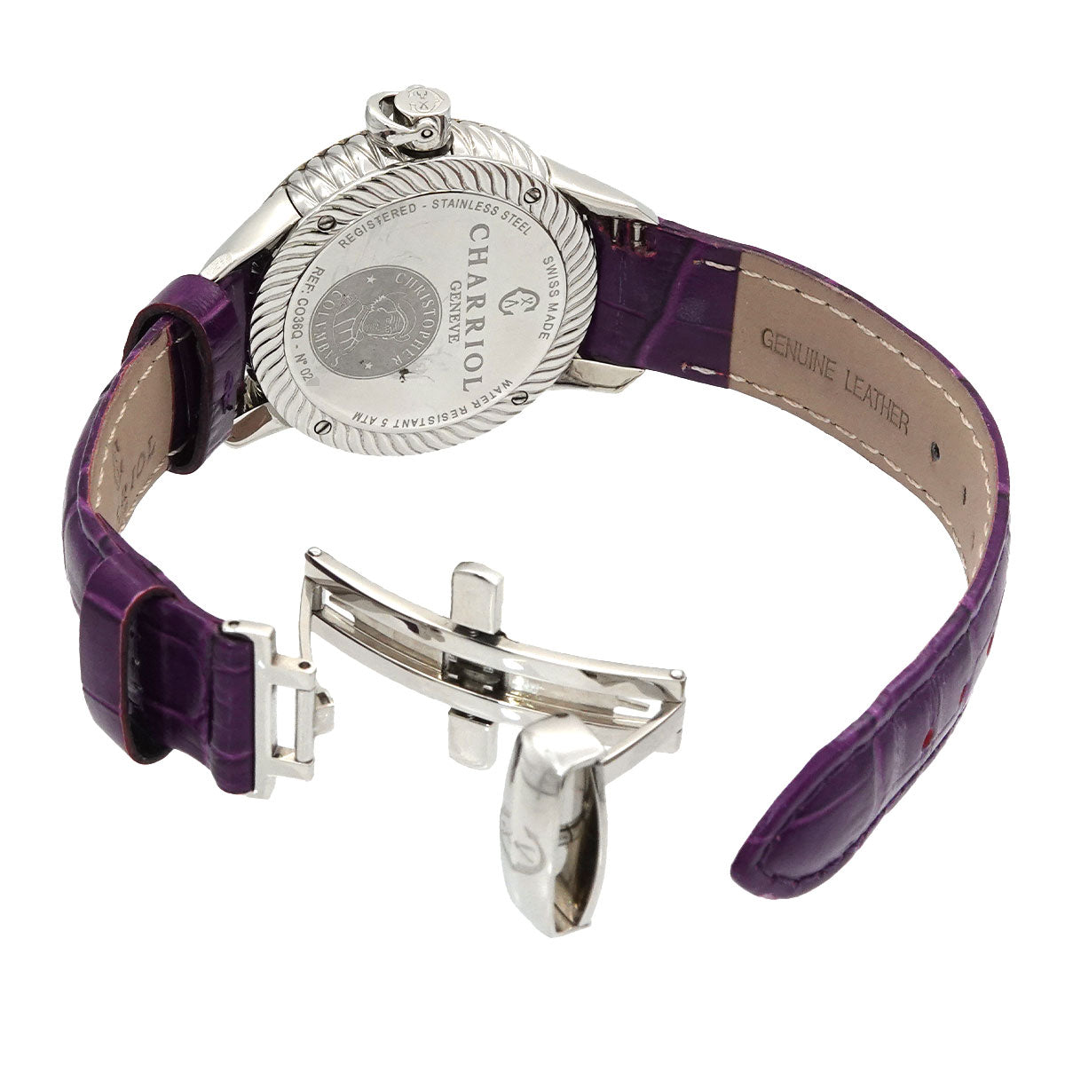 Colvmbvs CO36Q 12P Diamond Quartz purple Dial