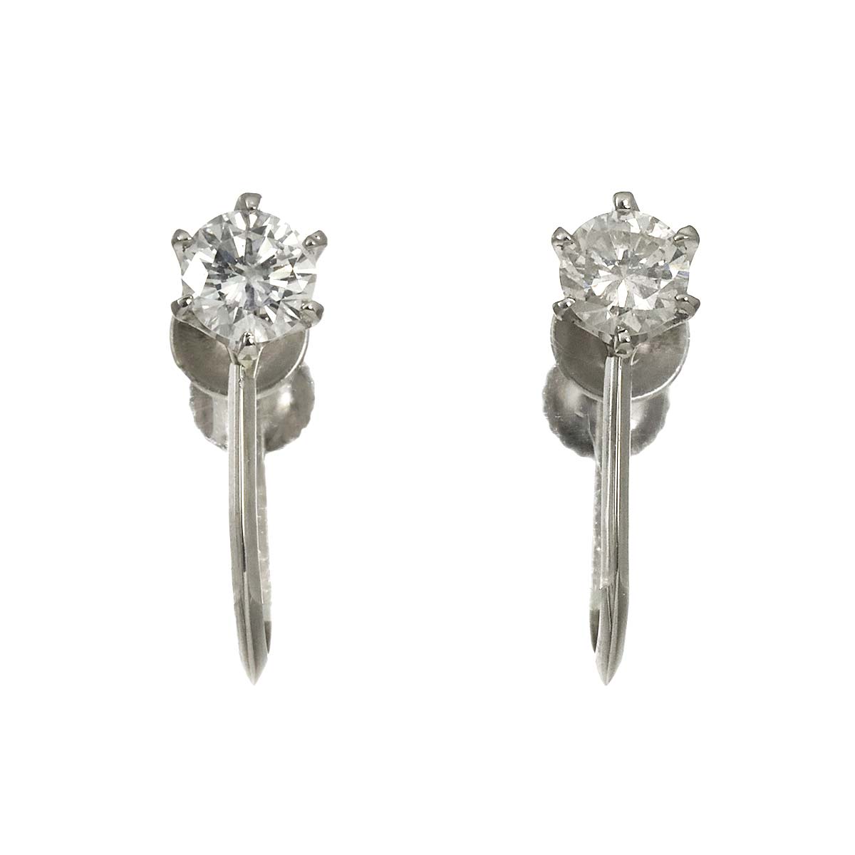 Diamond 0.15ct/0.15ct Earrings Clip on Platinum