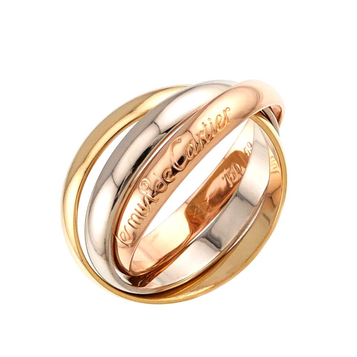 Trinity MM Ring 18K YG WG PG 750 Size59 8.75(US)