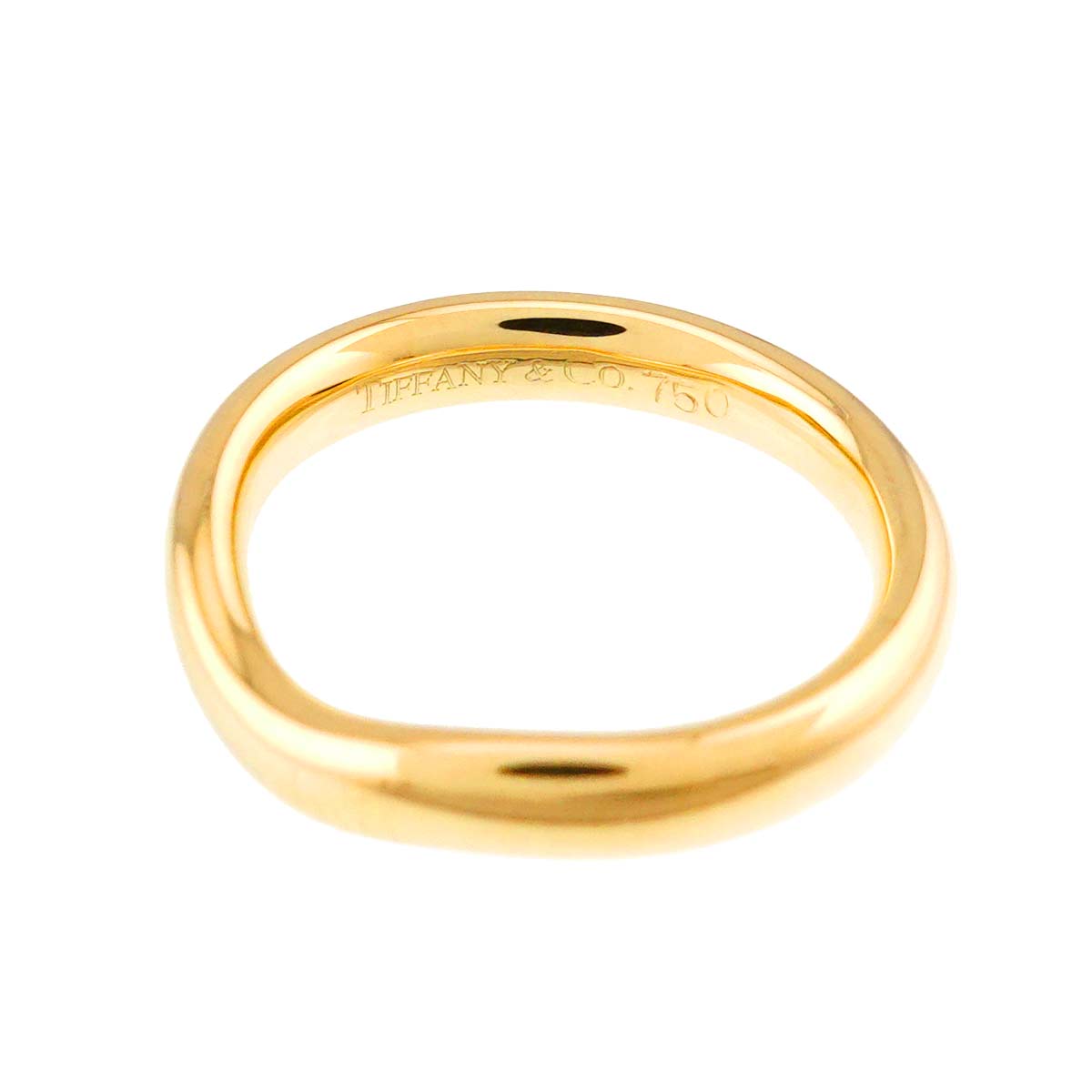 Wide Curved Band Ring 18K Yellow Gold size2.25-2.5(US)