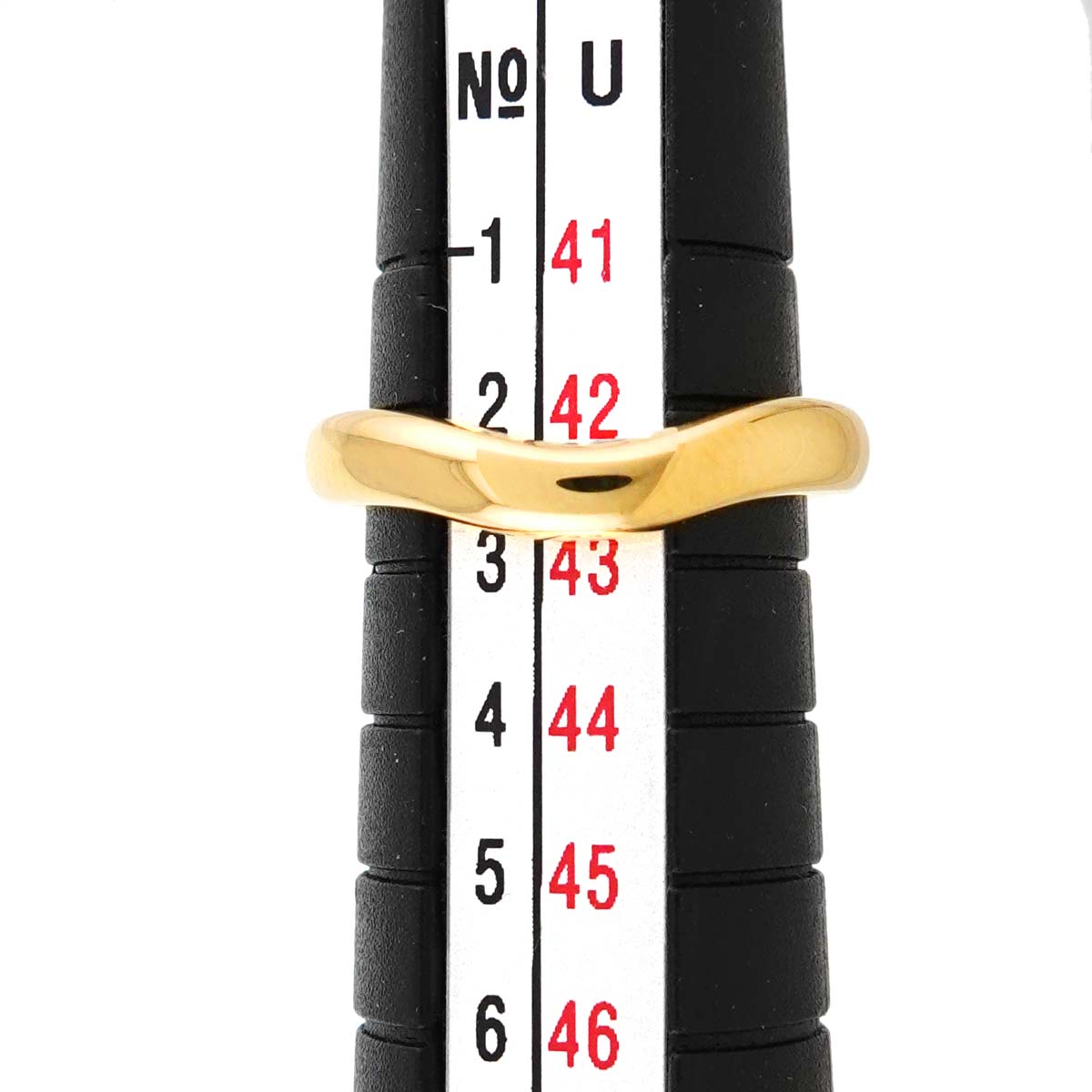 Wide Curved Band Ring 18K Yellow Gold size2.25-2.5(US)