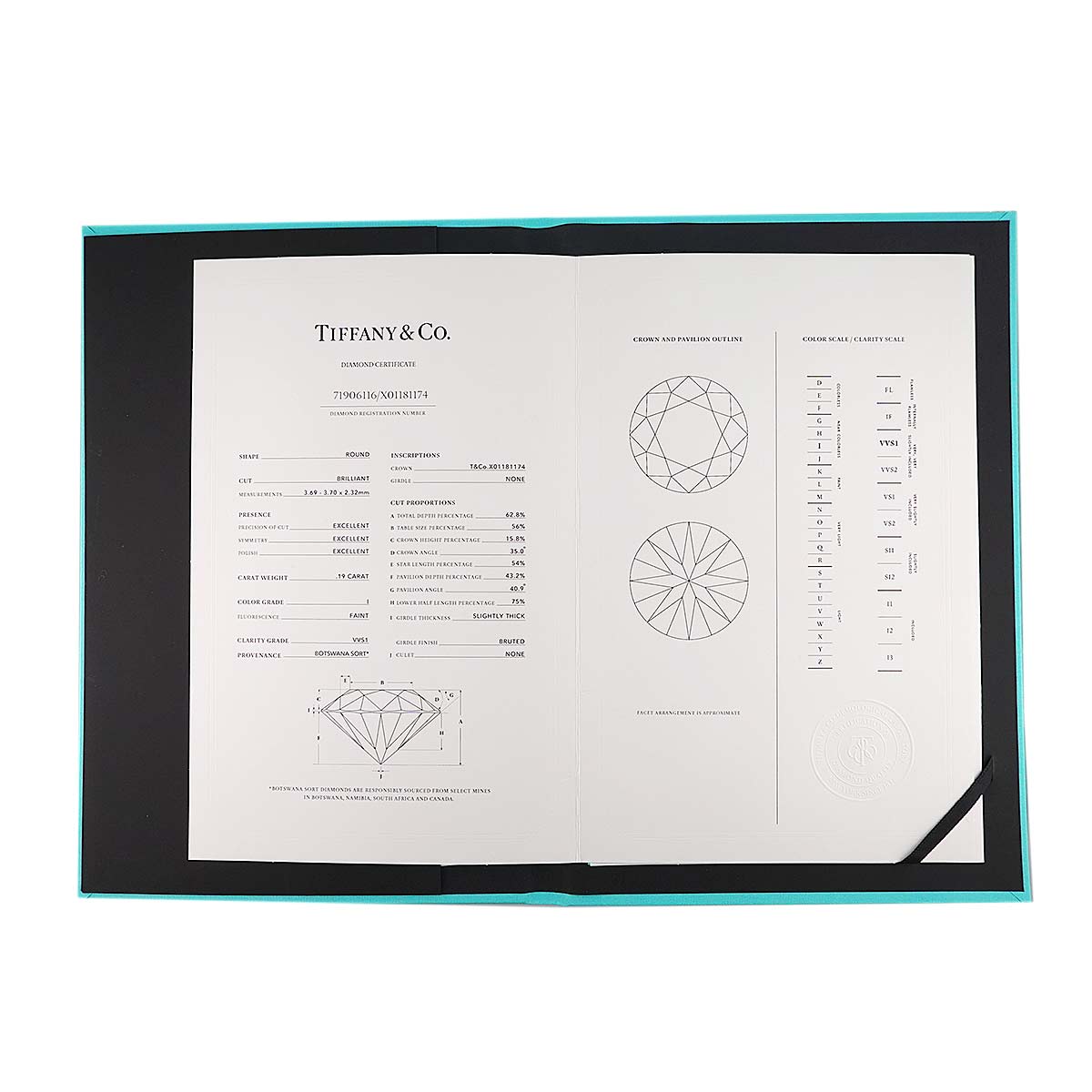 Harmony Diamond 0.19ct I/VVS1/3EX Ring Pt Size5.25-5.5(US)