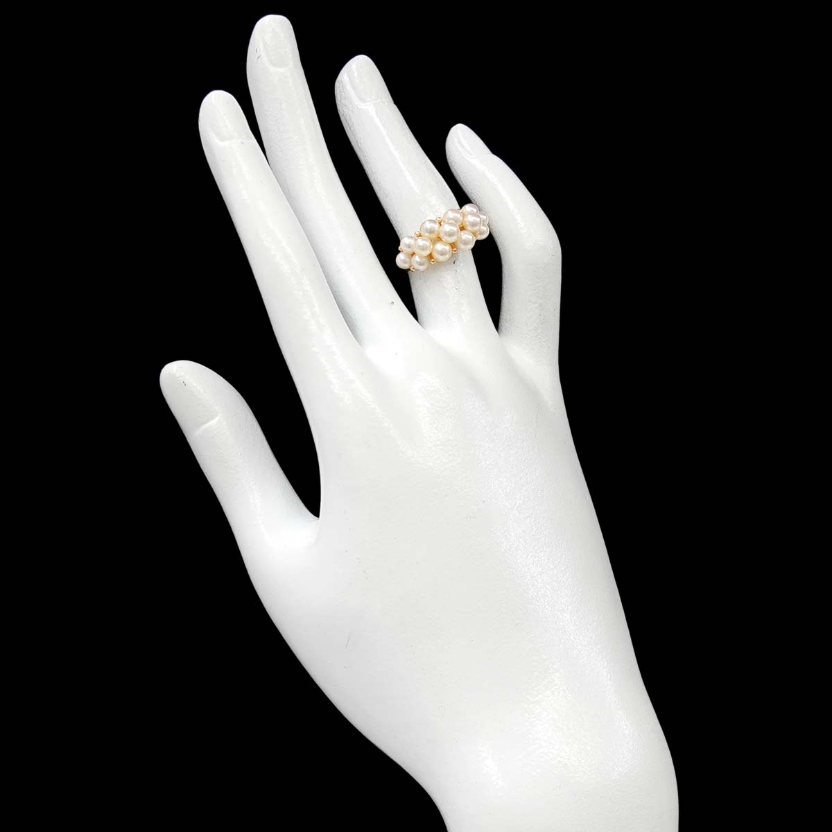 Baby Pearl 4.2-3.3mm Ring 18K YG 750 Size4.75-5(US)