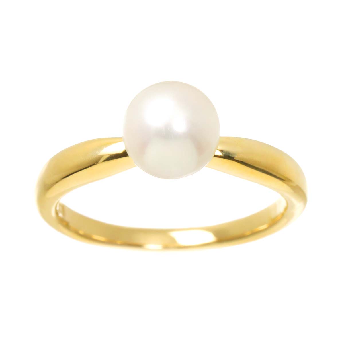 Akoya pearl 6.8mm Ring 18K YG 750 Size5.5-5.75(US)