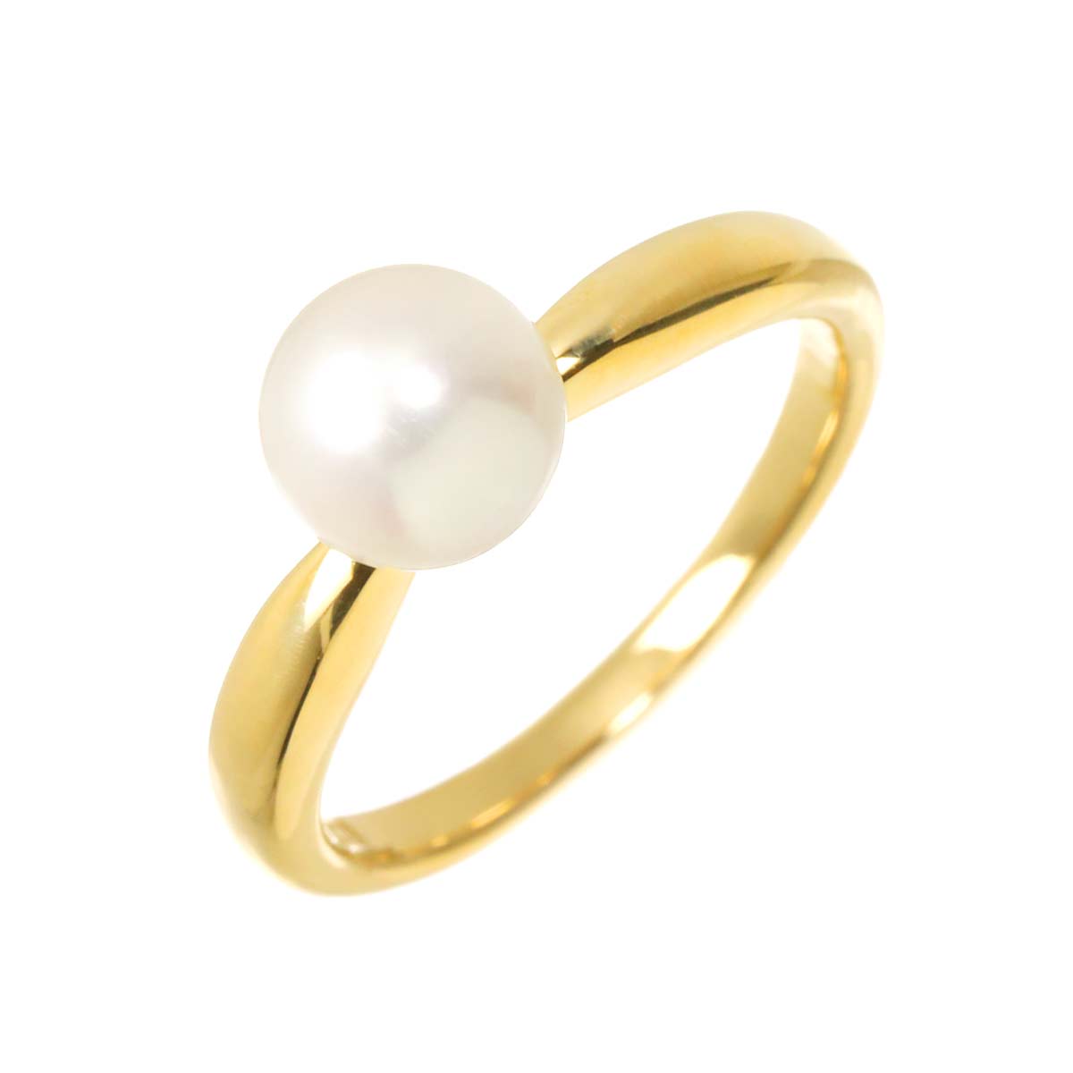 Akoya pearl 6.8mm Ring 18K YG 750 Size5.5-5.75(US)