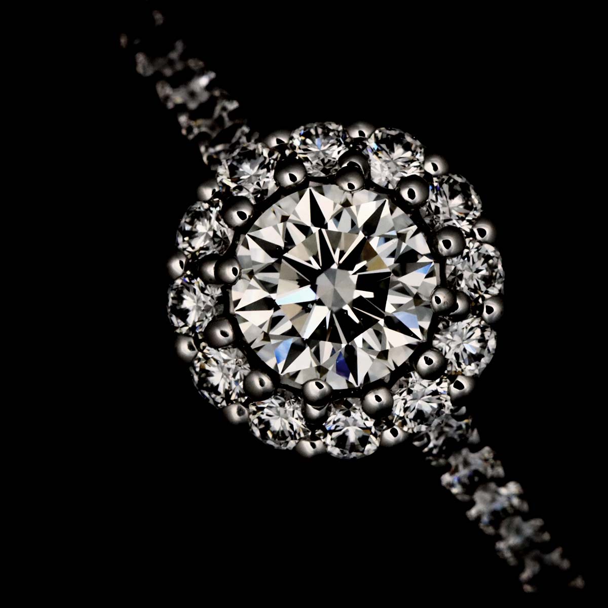 Icon Diamond 0.45ct E/VS1/3EX Ring 18K WG 750 Size:4.5-4.75(US)