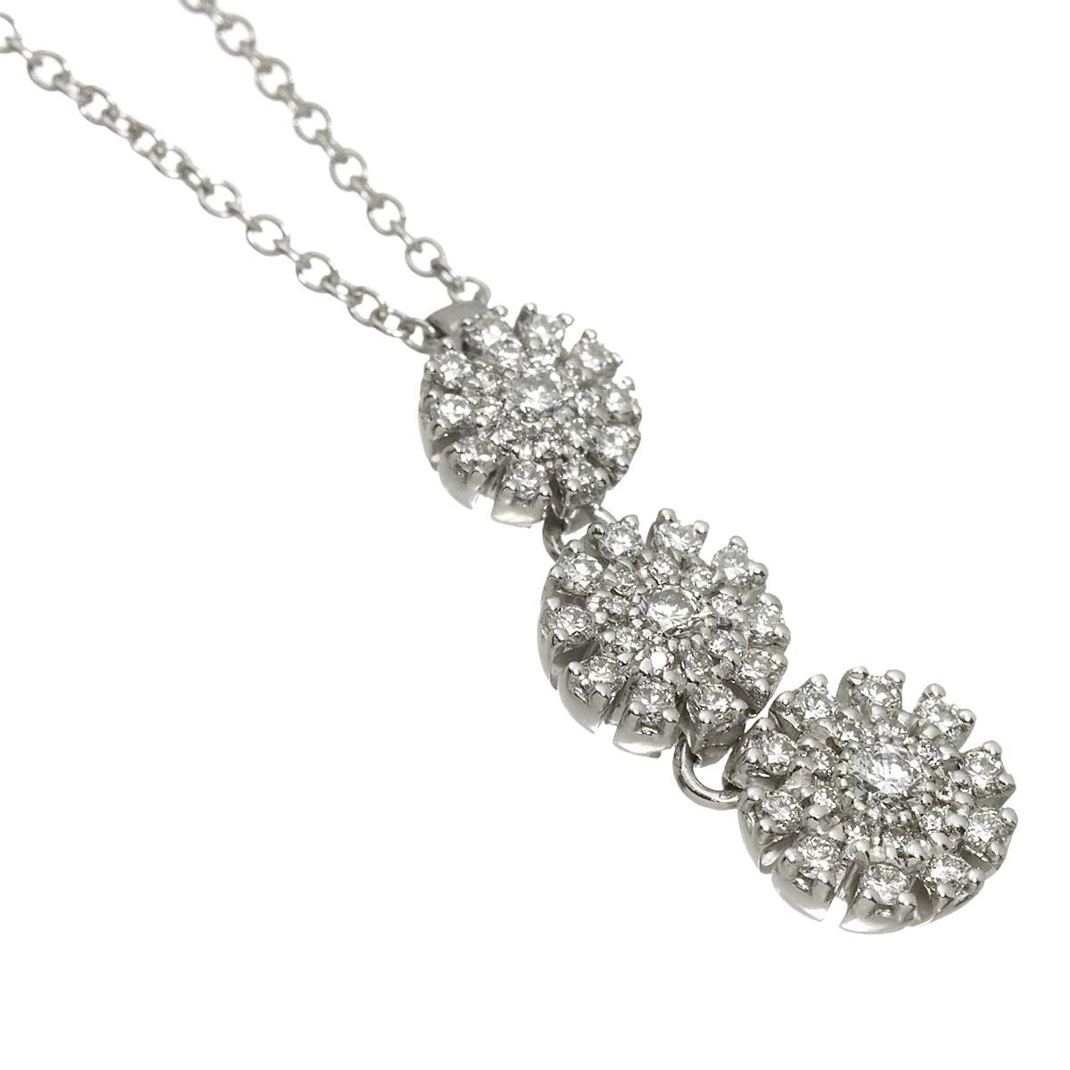 MARGHERITA Diamond Necklace 18K WG 750