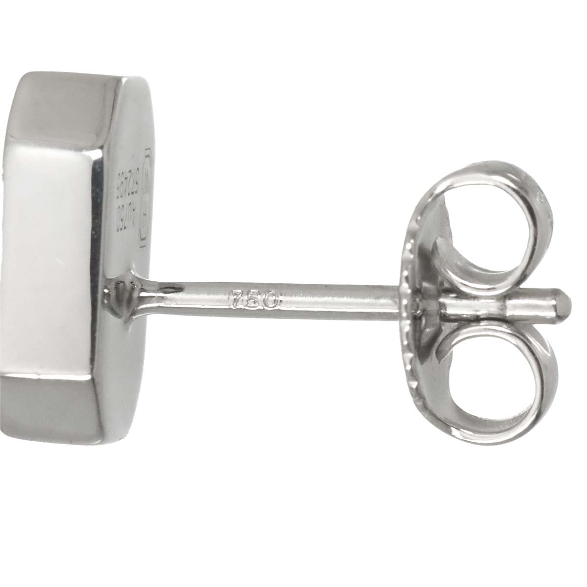 HW Logo Diamond Earrings Pierced 18K WG 750