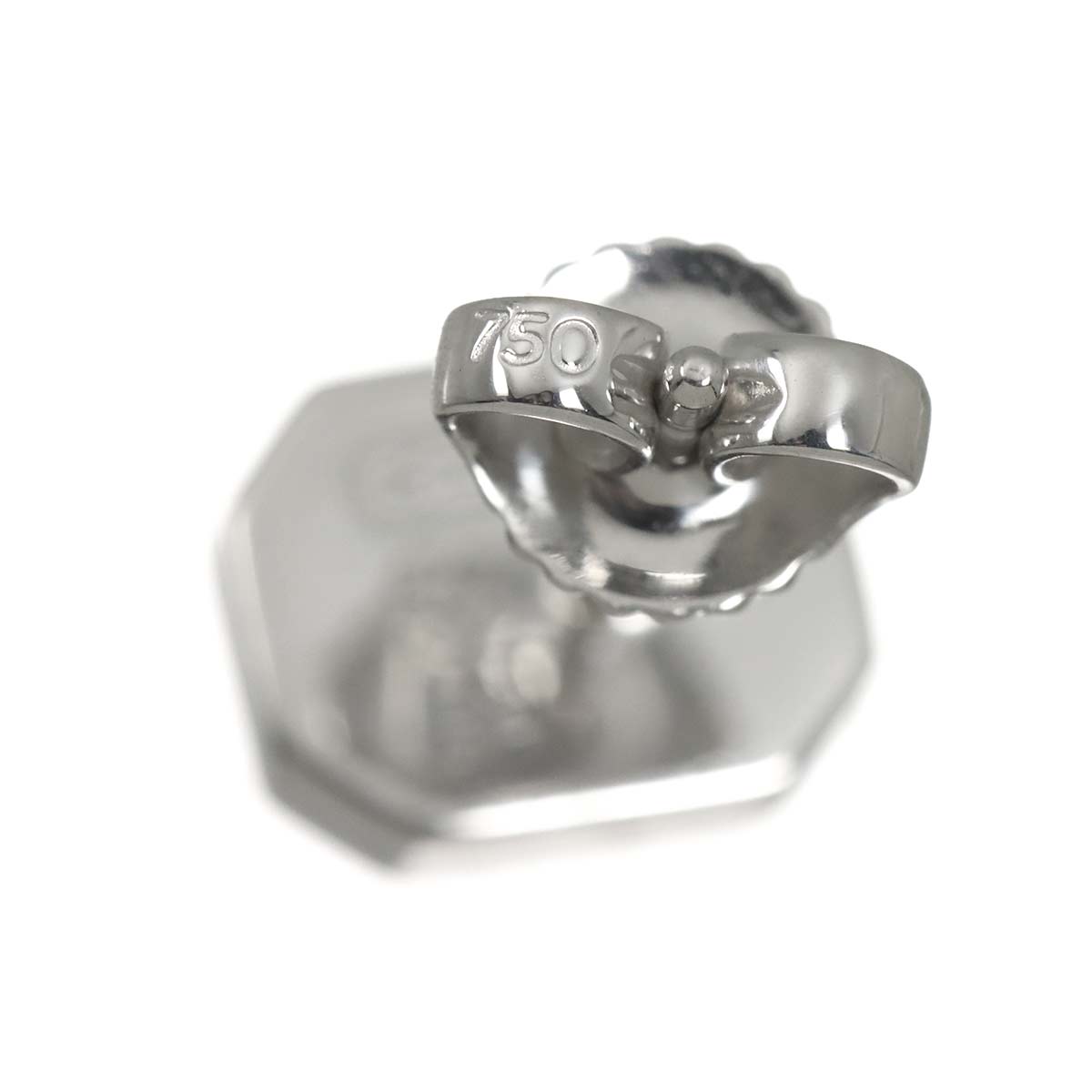 HW Logo Diamond Earrings Pierced 18K WG 750