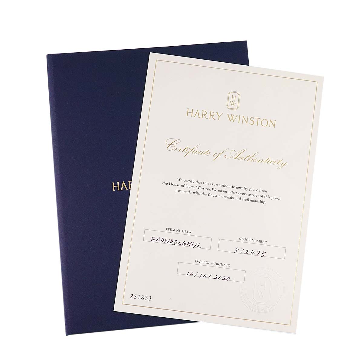 HW Logo Diamond Earrings Pierced 18K WG 750