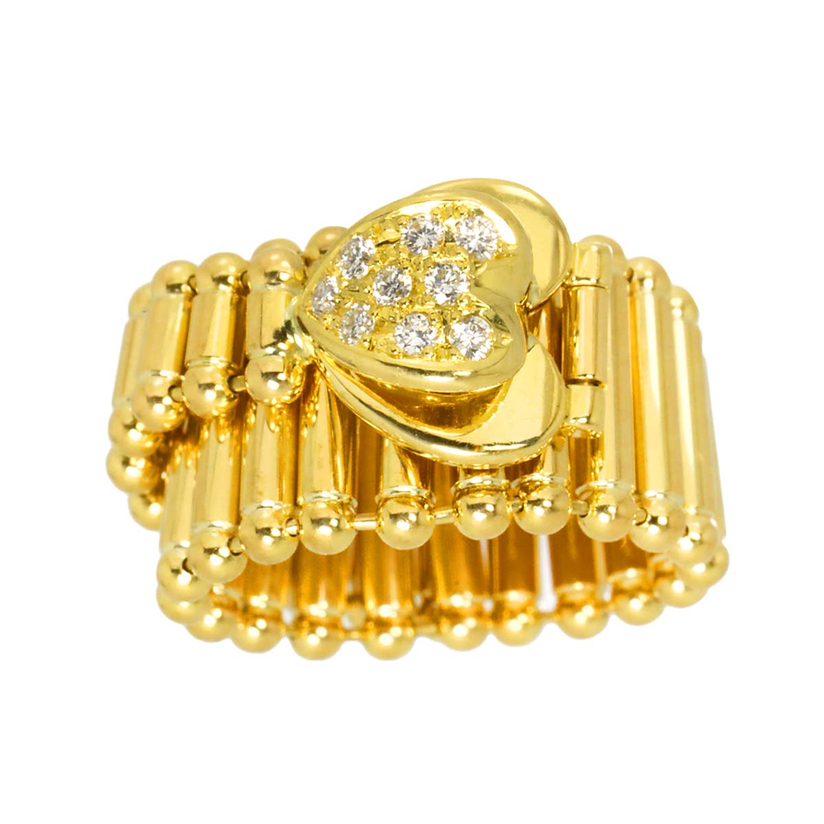 Diamond 0.13ct Ring K18 YG 750 size:Free(US)