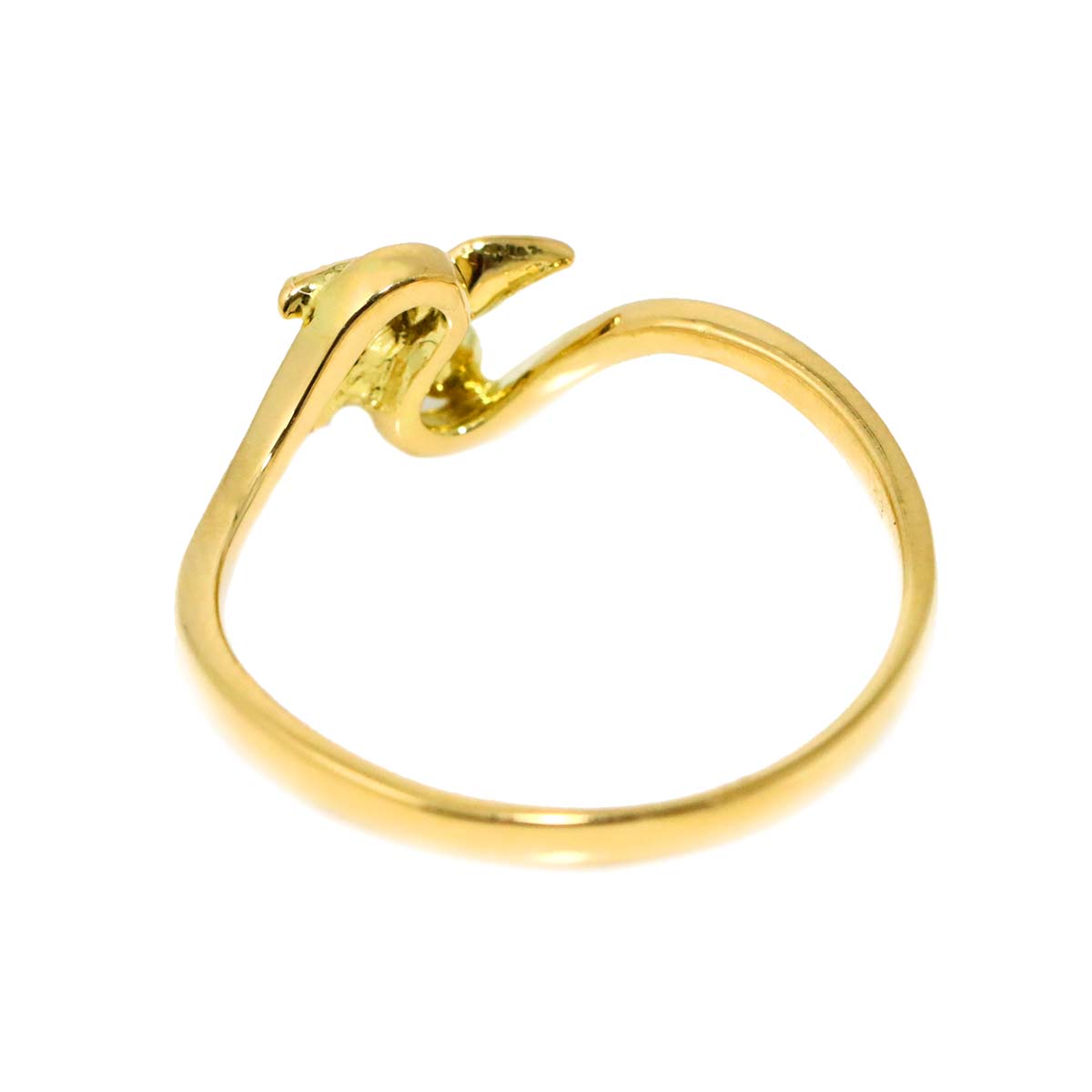 Diamond 0.04ct Ring 18K YG Yellow Gold 750 Size8-8.25(US)