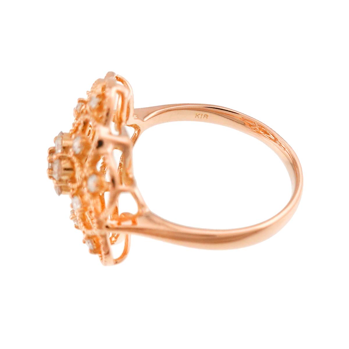 Diamond 0.50ct Ring 18K PG Pink Gold 750 Size6.75(US)