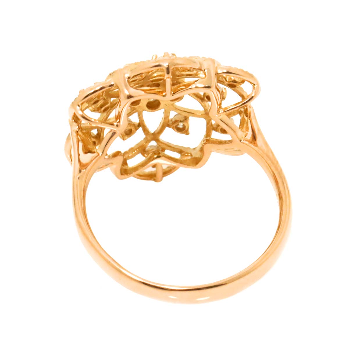 Diamond 0.50ct Ring 18K PG Pink Gold 750 Size6.75(US)