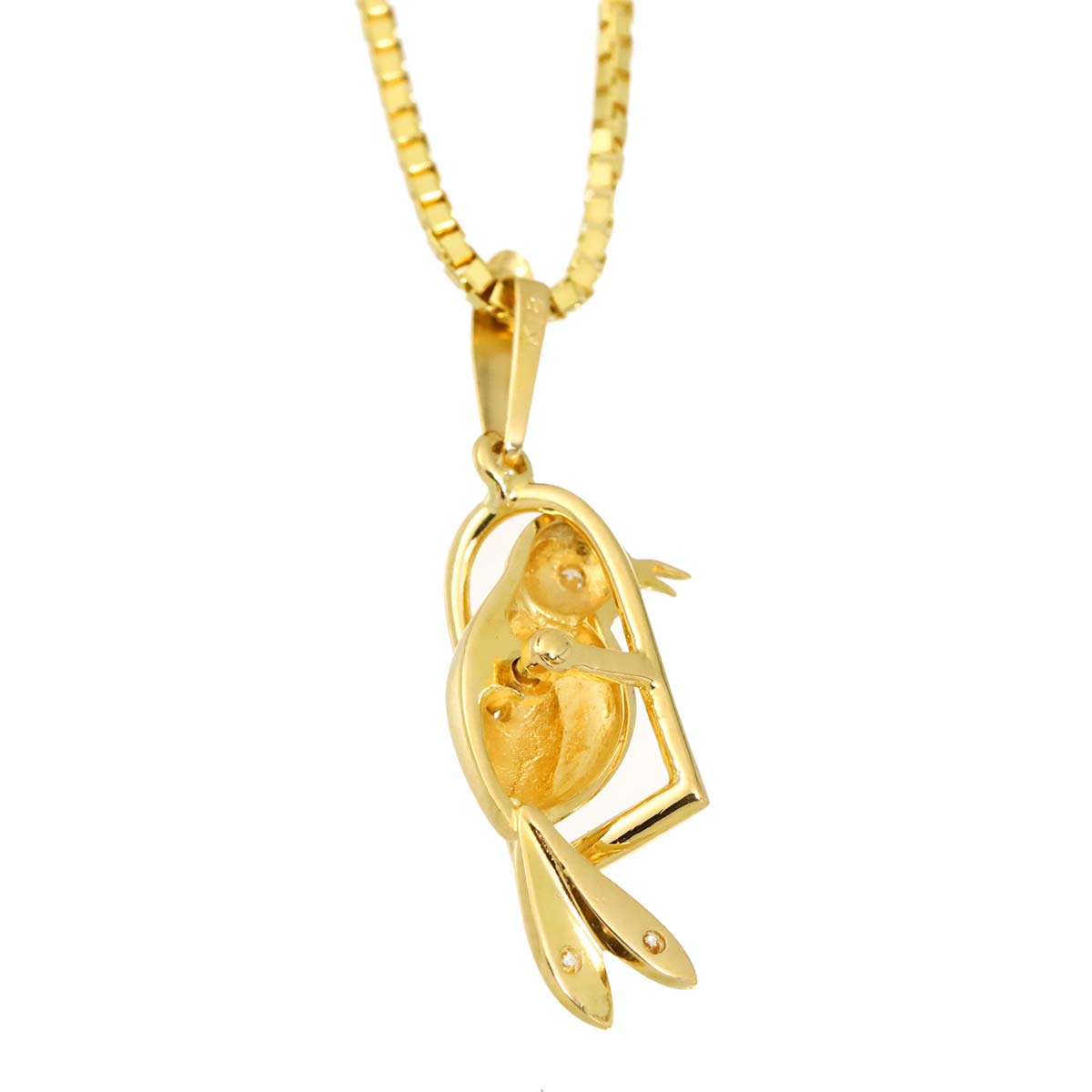 Diamond Necklace 18K YG Yellow Gold 750