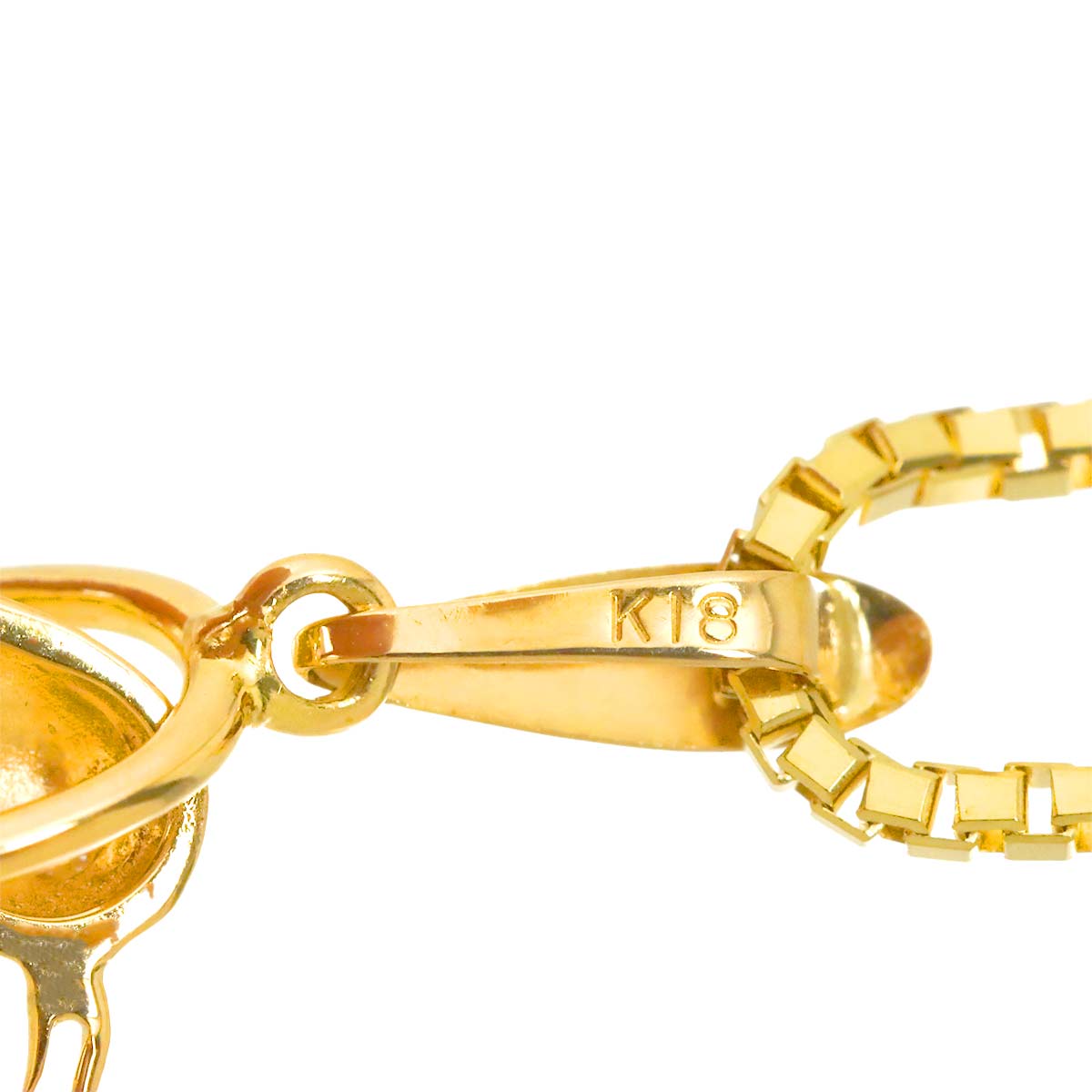 Diamond Necklace 18K YG Yellow Gold 750
