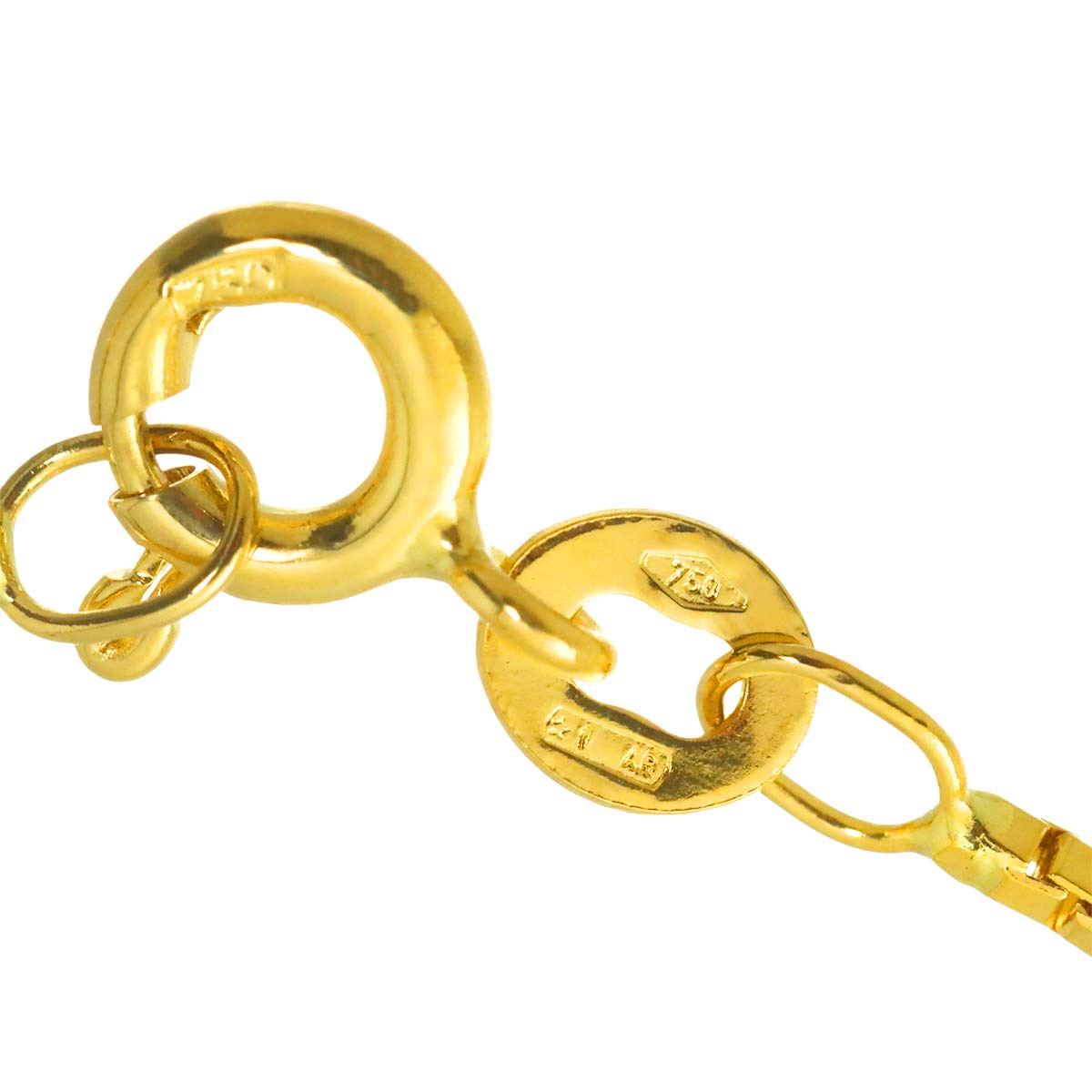 Diamond Necklace 18K YG Yellow Gold 750