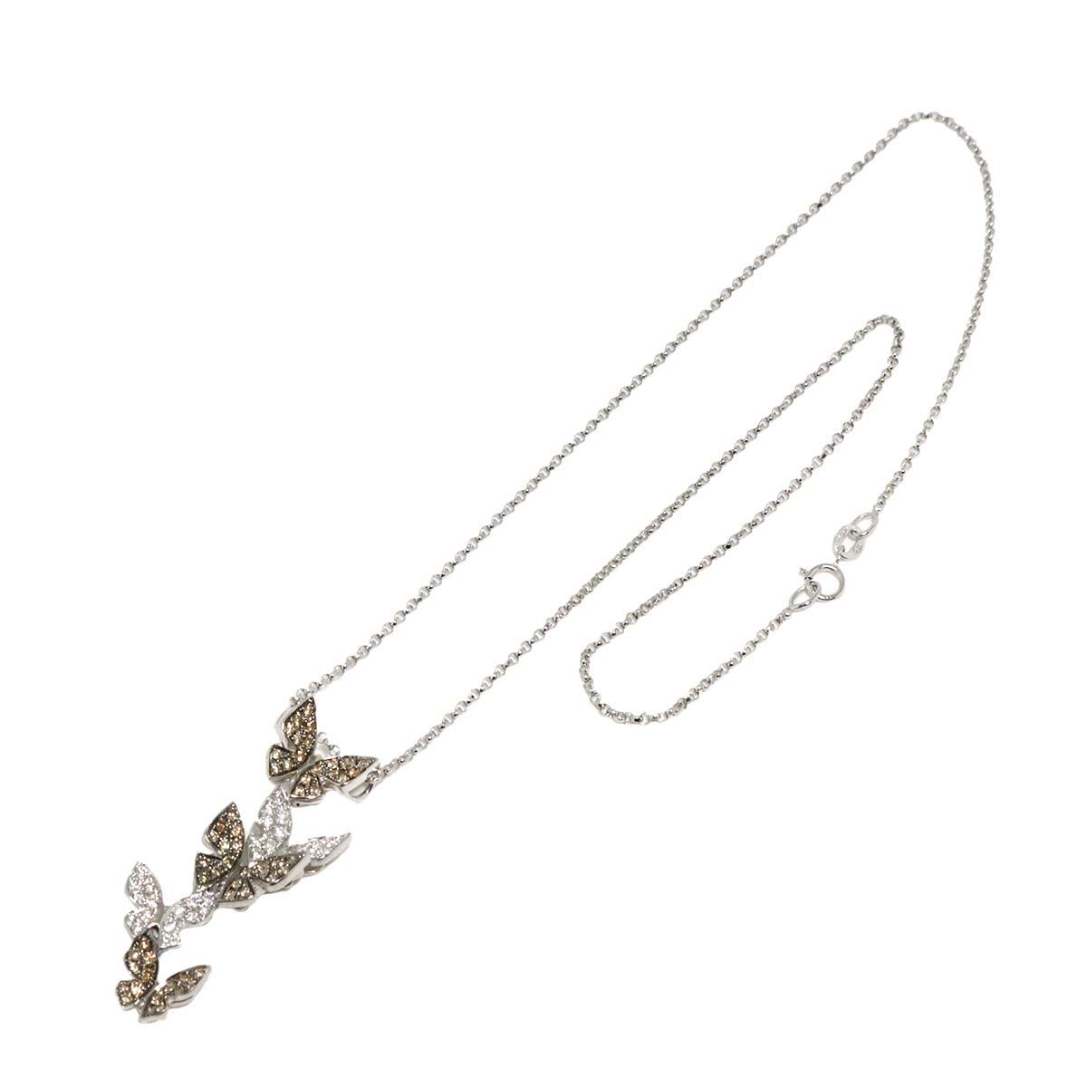 Diamond 0.92ct Necklace 18K WG White Gold 750