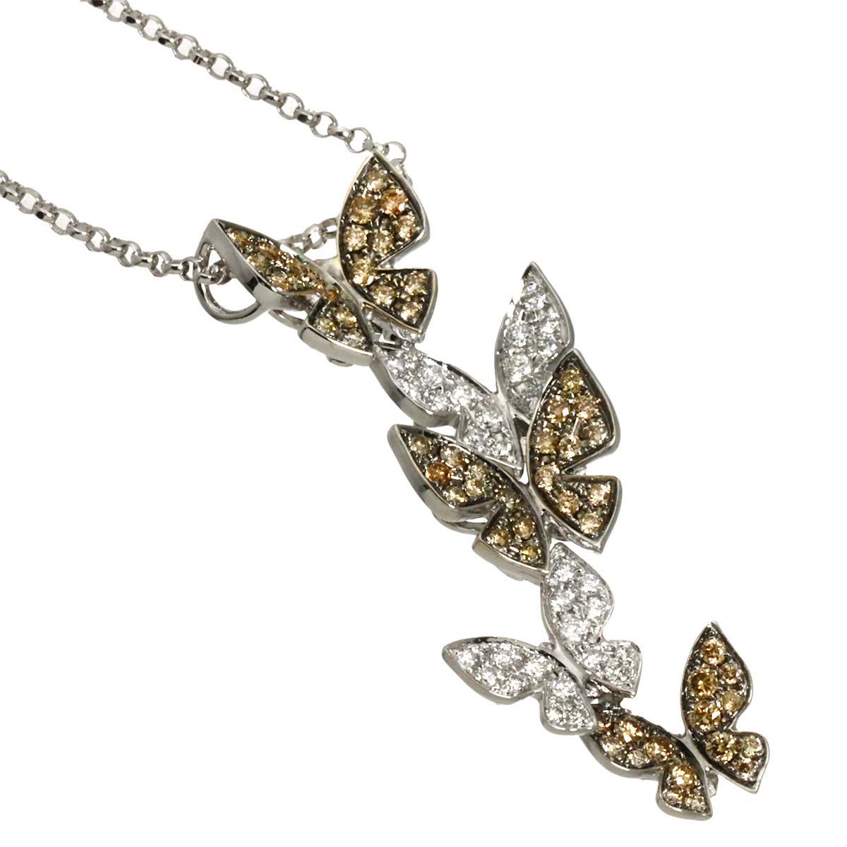 Diamond 0.92ct Necklace 18K WG White Gold 750