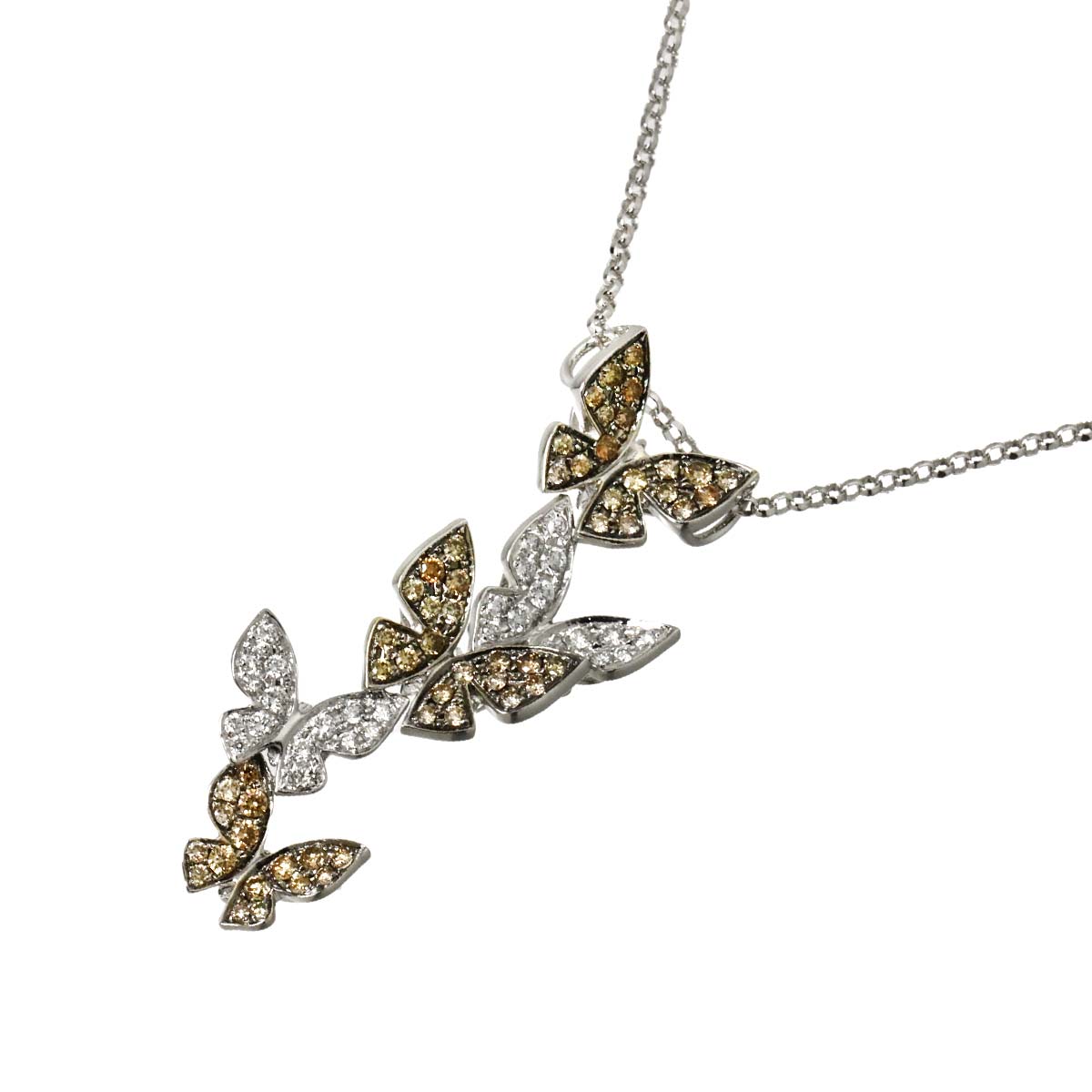 Diamond 0.92ct Necklace 18K WG White Gold 750