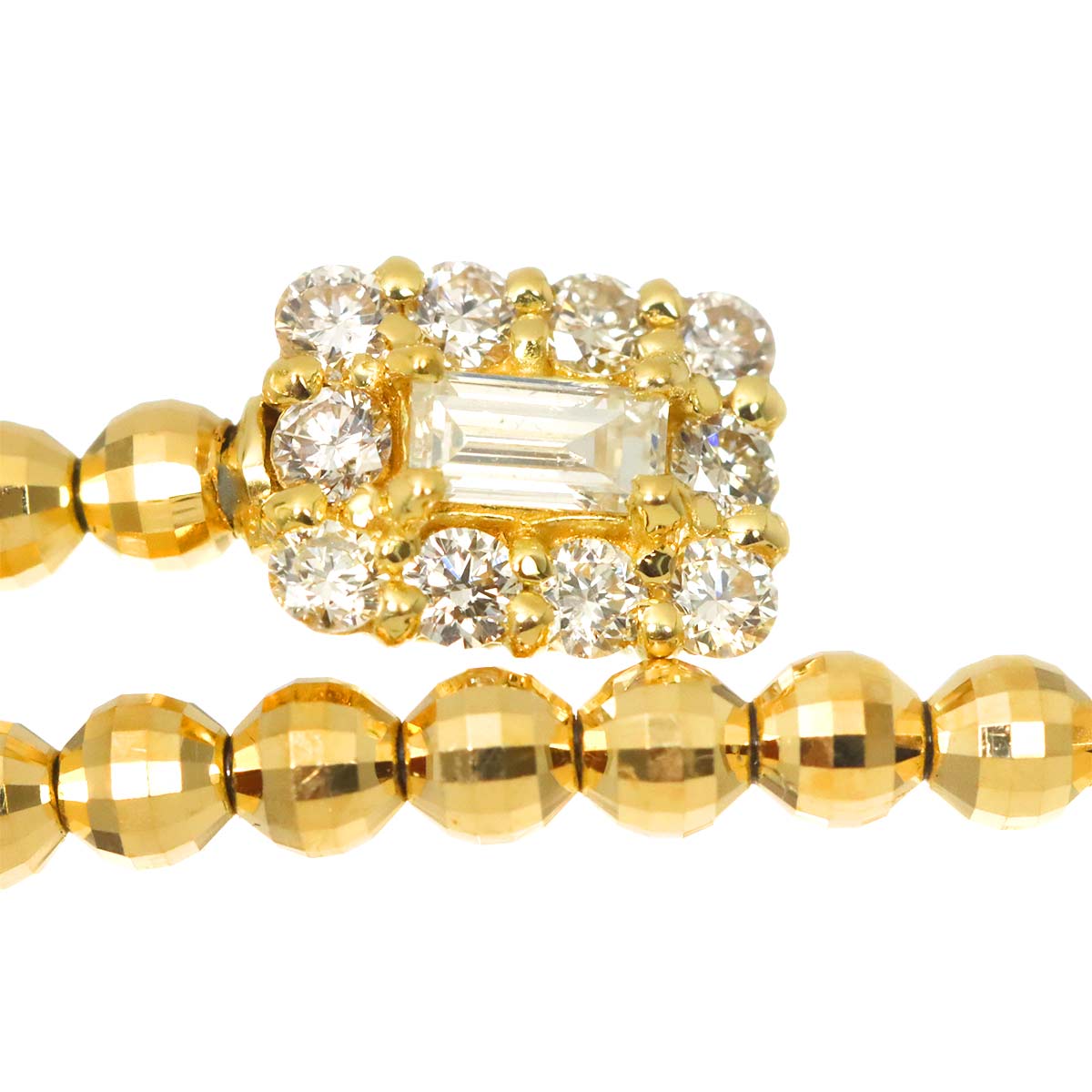 Diamond 0.50ct Bracelet 18K K18 YG Yellow Gold 750