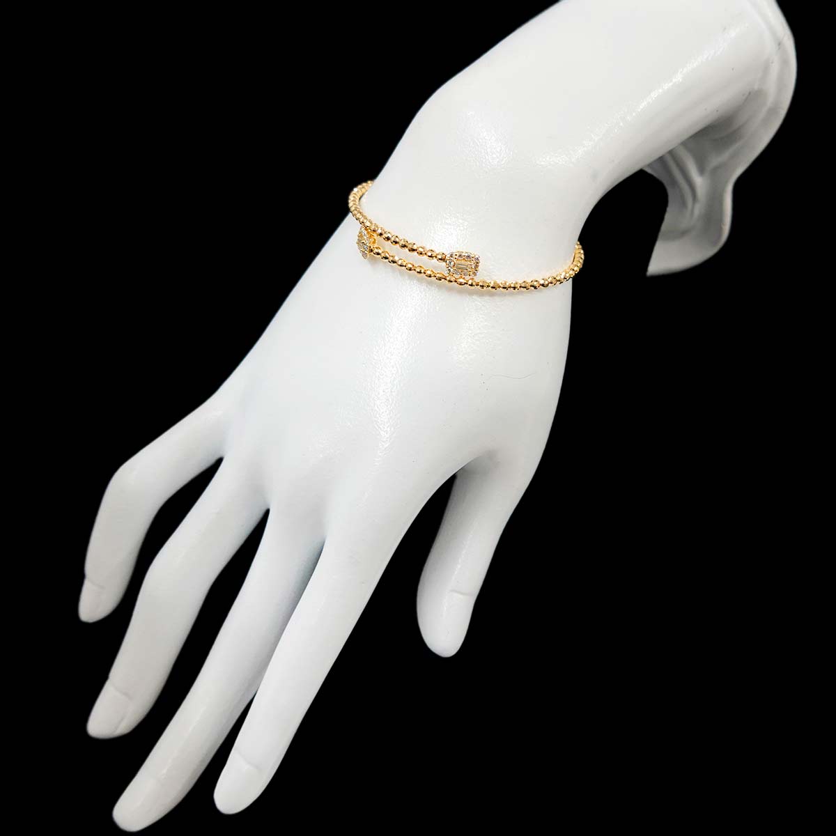 Diamond 0.50ct Bracelet 18K K18 YG Yellow Gold 750