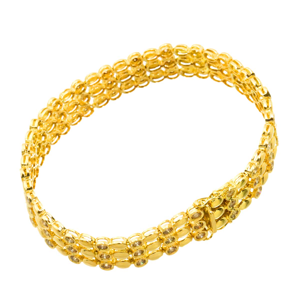 Diamond 3.00ct Bracelet K18 YG Yellow Gold 750