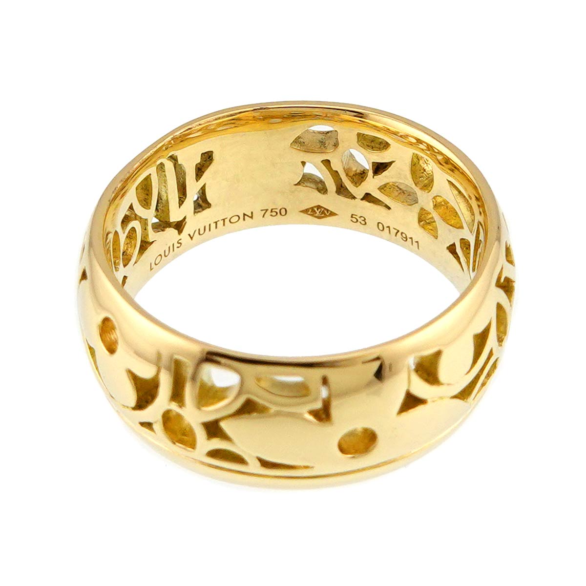VUITTON Petit Berg Monogram Ring 18K YG 750 Size53 6-6.25(US)
