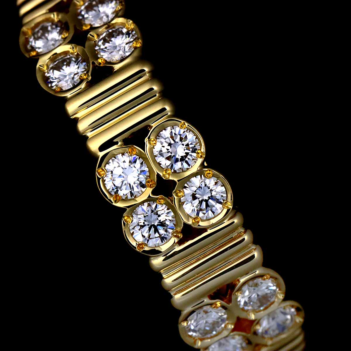 Diamond Ring 18K YG 750 size5.25(US)