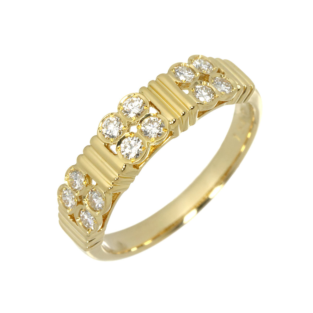 Diamond Ring 18K YG 750 size5.25(US)