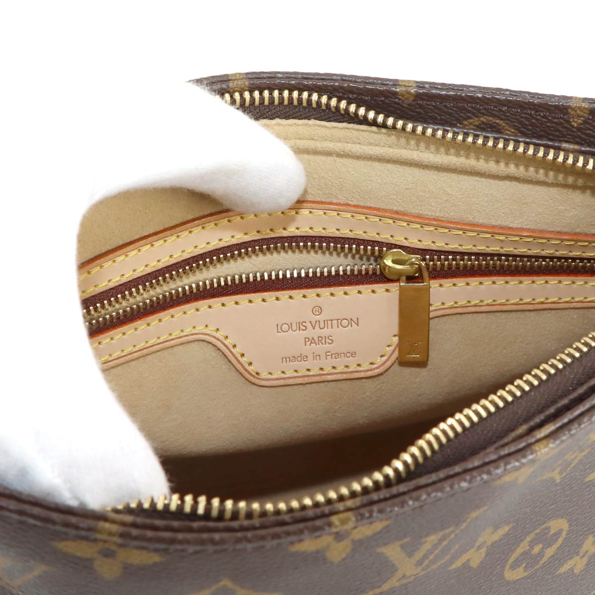 Monogram Looping MM Shoulder Bag Brown M51146 Purse